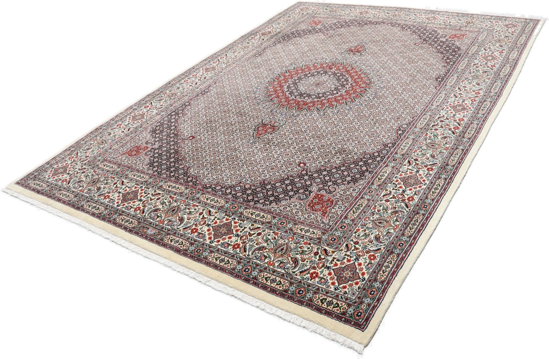 Wool & Silk Moud Persian Rug 245 × 347 cm, hand-knotted - Image 3