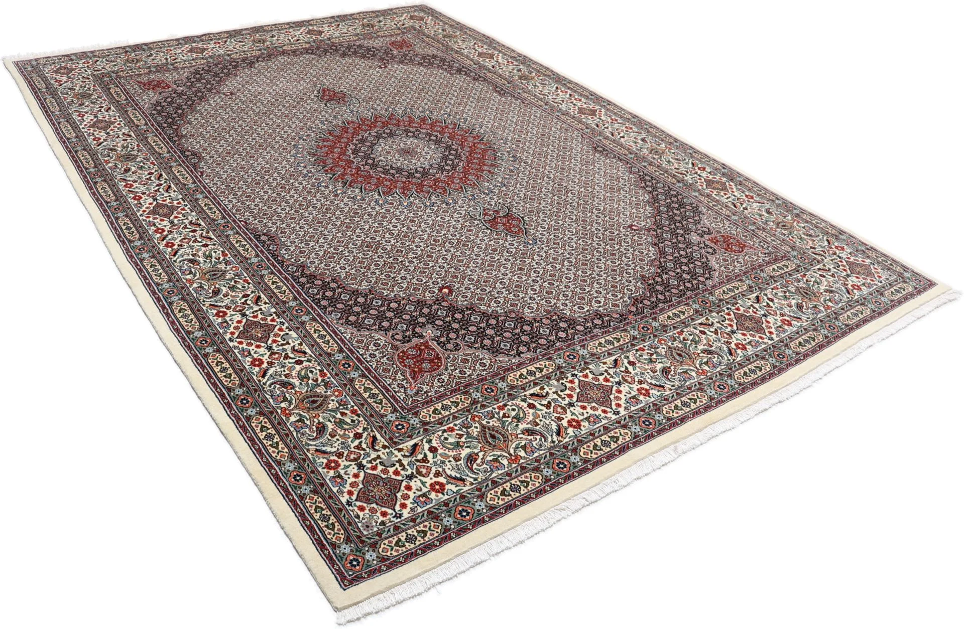 Wool & Silk Moud Persian Rug 245 × 347 cm, hand-knotted - Image 4