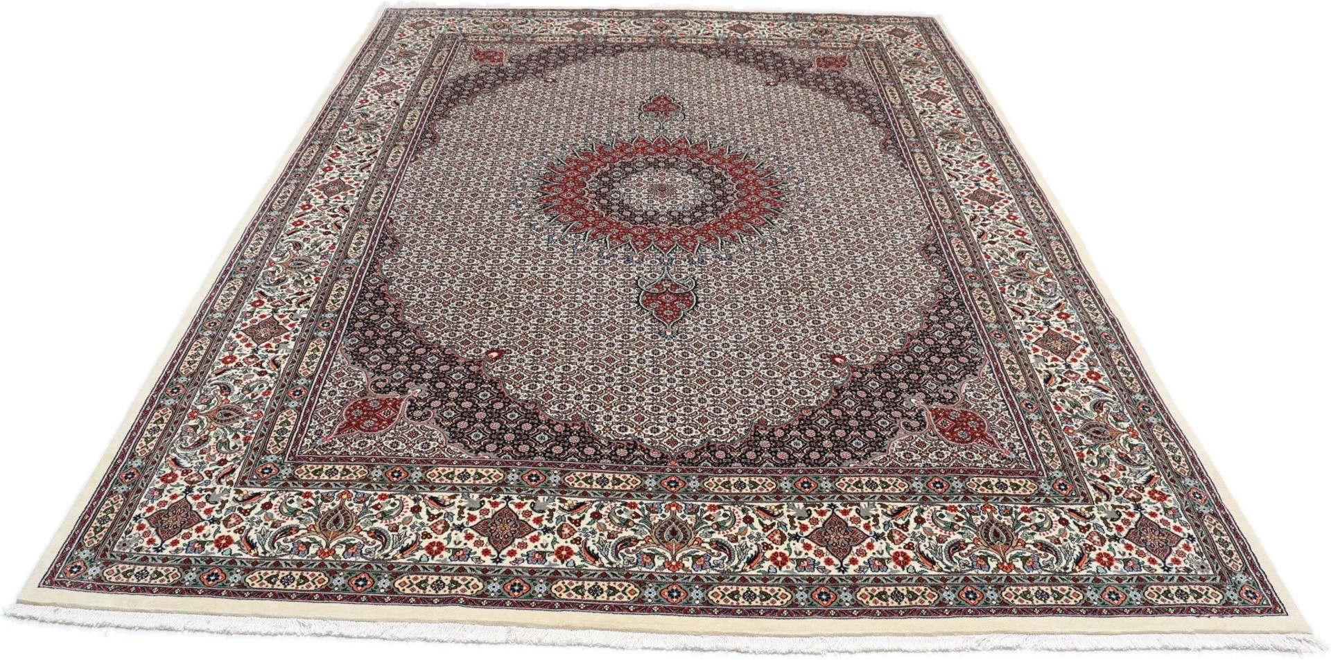 Wool & Silk Moud Persian Rug 245 × 347 cm, hand-knotted - Image 7