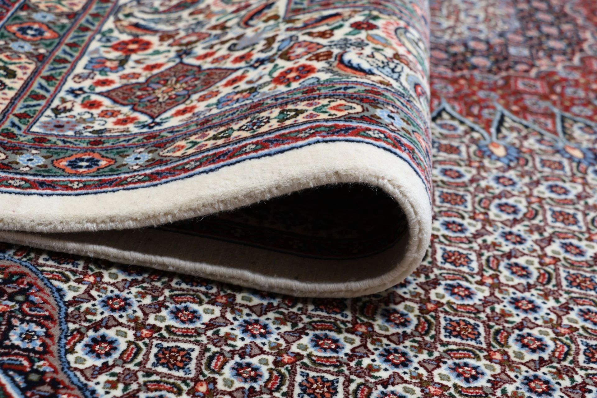 Wool & Silk Moud Persian Rug 245 × 347 cm, hand-knotted - Image 10