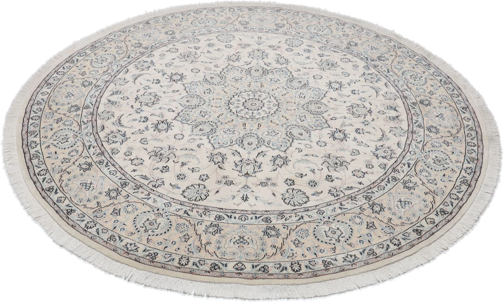 Alternative view of Hand-Knotted Nain Persian Rug, 255 × 255 cm, Wool