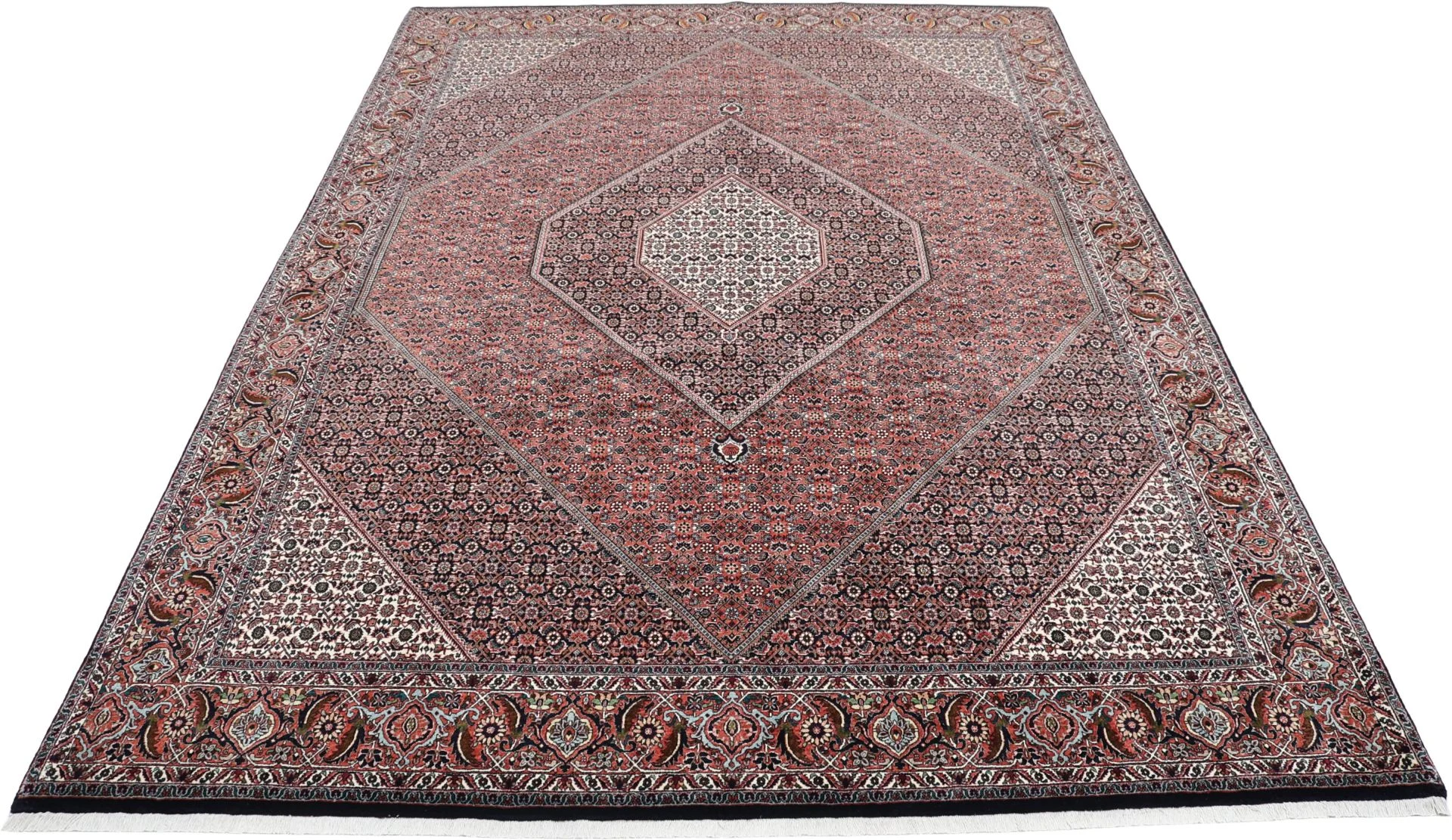 Alternative view of Hand-Knotted Bijar Persian Rug, 253 × 355 cm, Wool & Silk