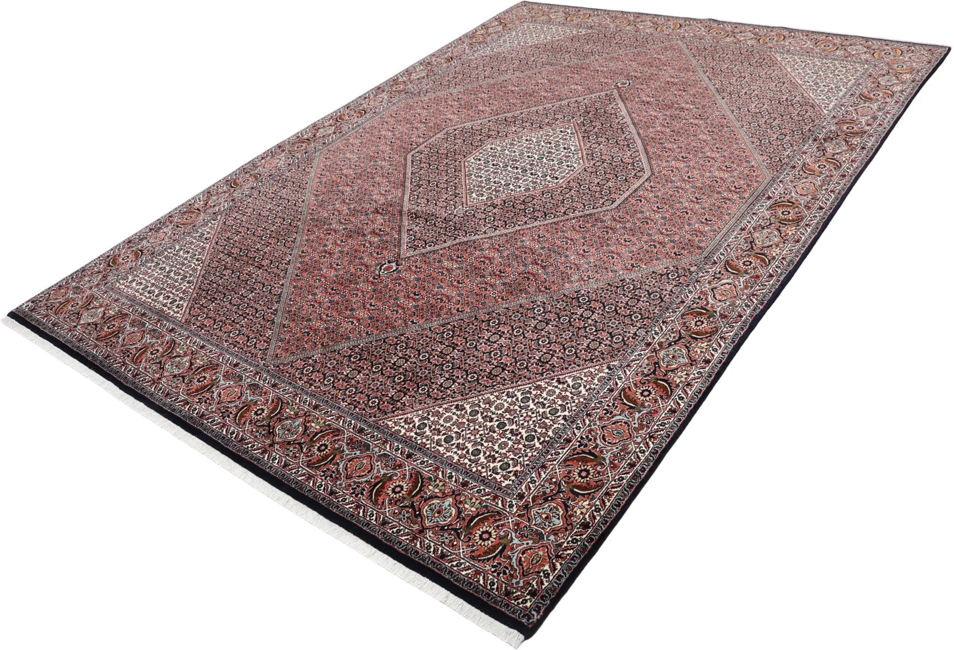 Hand-Knotted Bijar Persian Rug, 253 × 355 cm, Wool & Silk - Image 3