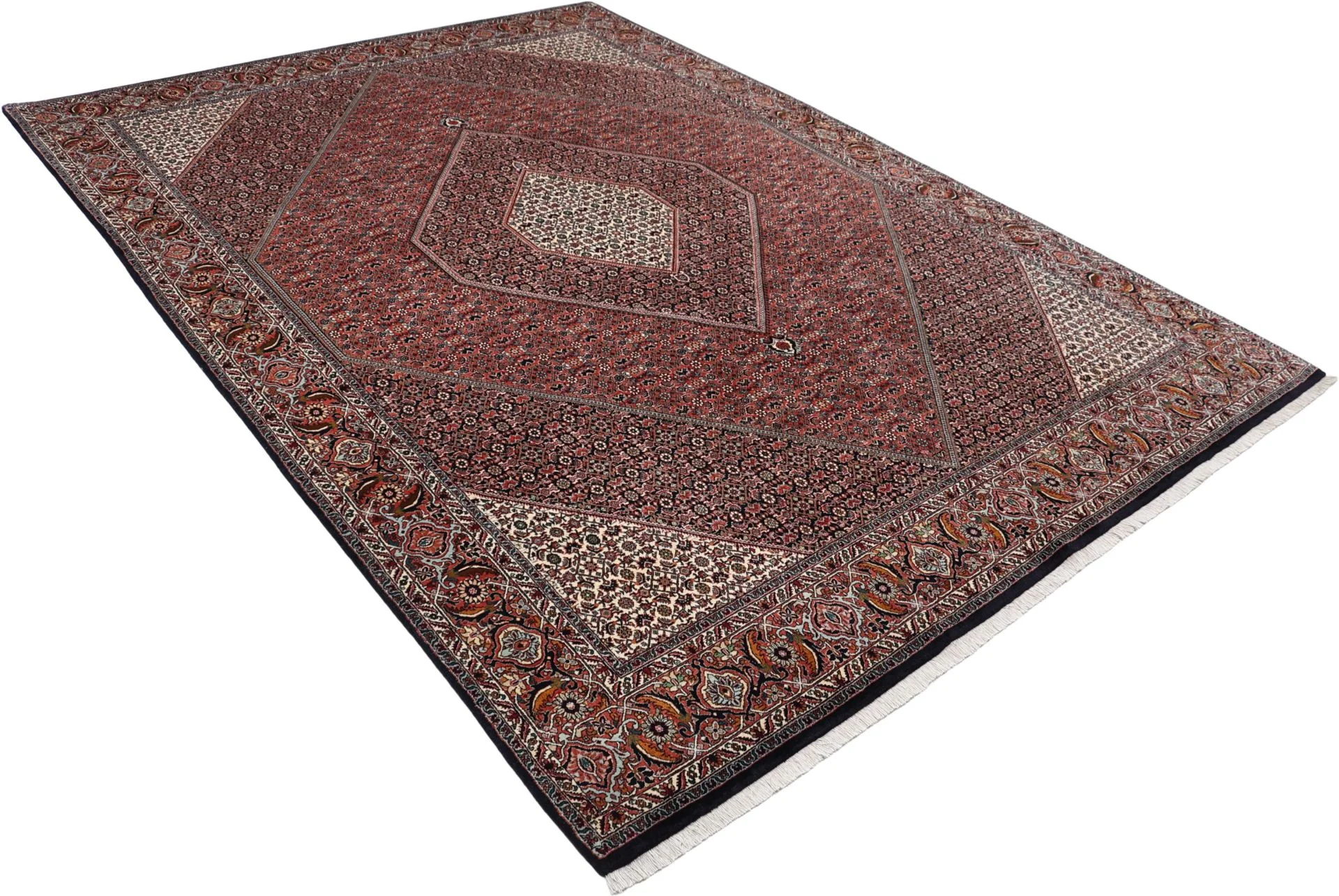 Hand-Knotted Bijar Persian Rug, 253 × 355 cm, Wool & Silk - Image 4