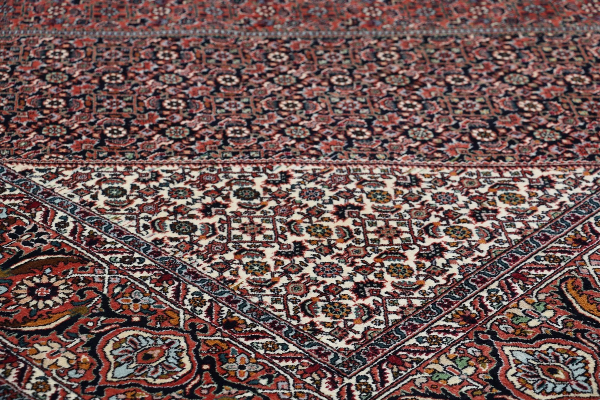 Hand-Knotted Bijar Persian Rug, 253 × 355 cm, Wool & Silk - Image 5