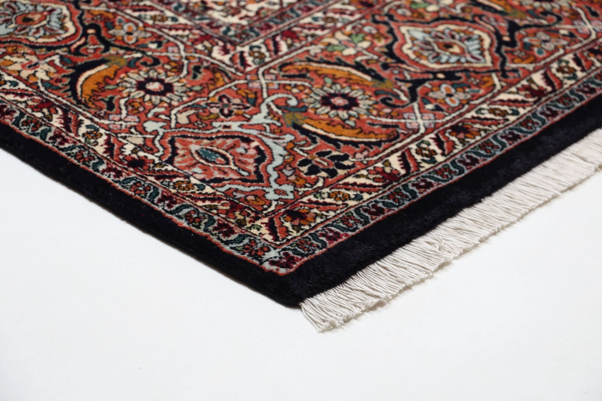 Hand-Knotted Bijar Persian Rug, 253 × 355 cm, Wool & Silk - Image 6