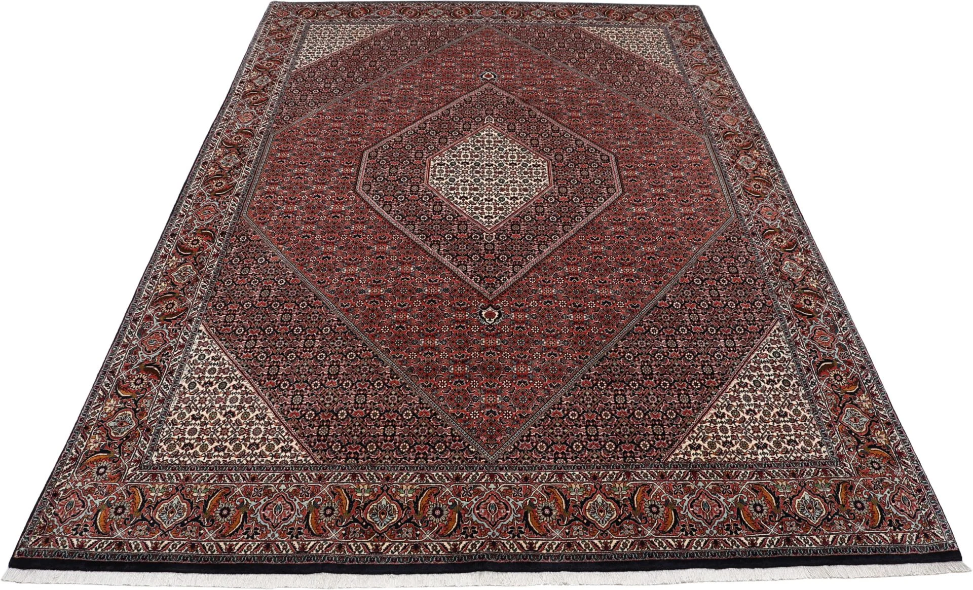 Hand-Knotted Bijar Persian Rug, 253 × 355 cm, Wool & Silk - Image 7