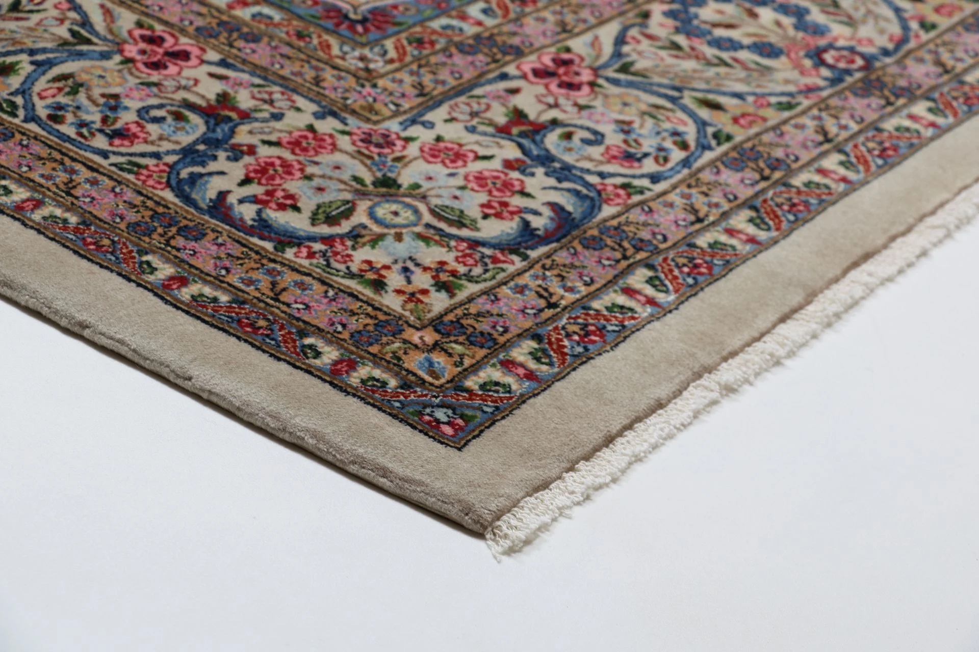 Hand-Knotted Kerman Persian Rug, 250 × 300 cm, Wool & Silk - Image 8