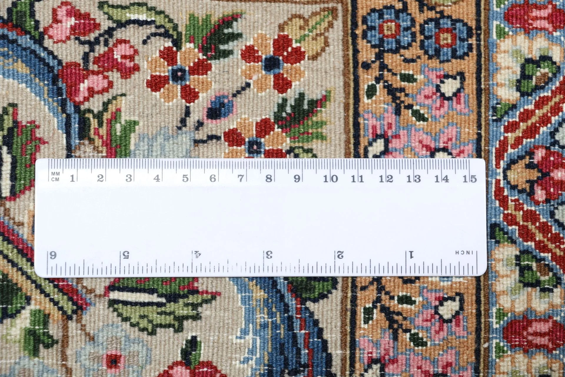 Hand-Knotted Kerman Persian Rug, 250 × 300 cm, Wool & Silk - Image 11