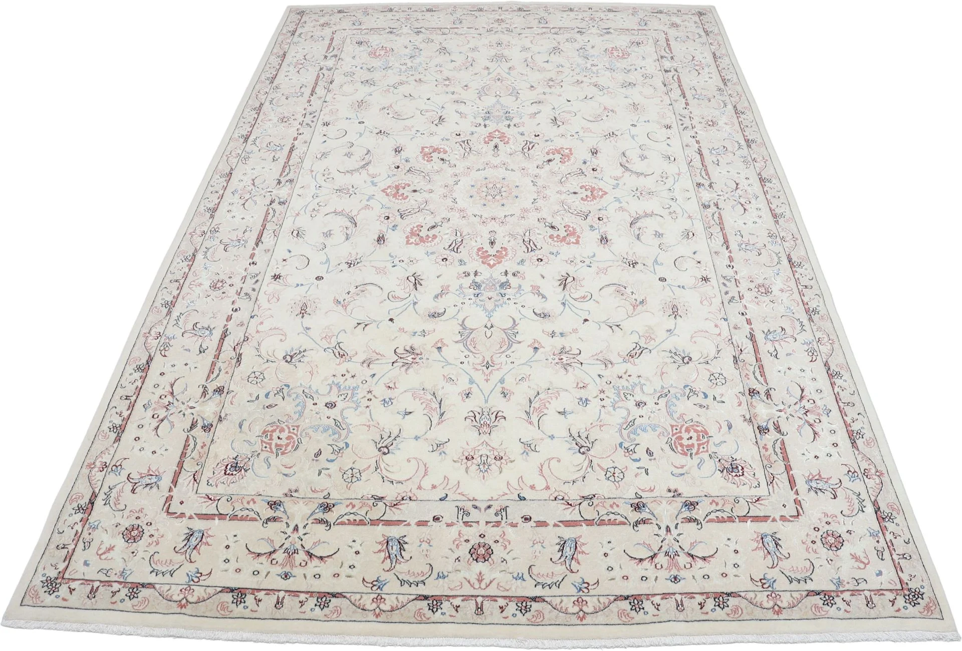 Alternative view of Tabriz Persian Rug 198 × 305 cm in Wool & Silk, hand-knotted