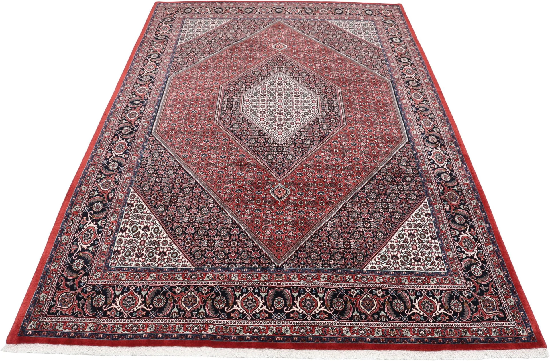 Alternative view of Hand-Knotted Bijar Persian Rug, 201 × 301 cm, Wool & Silk