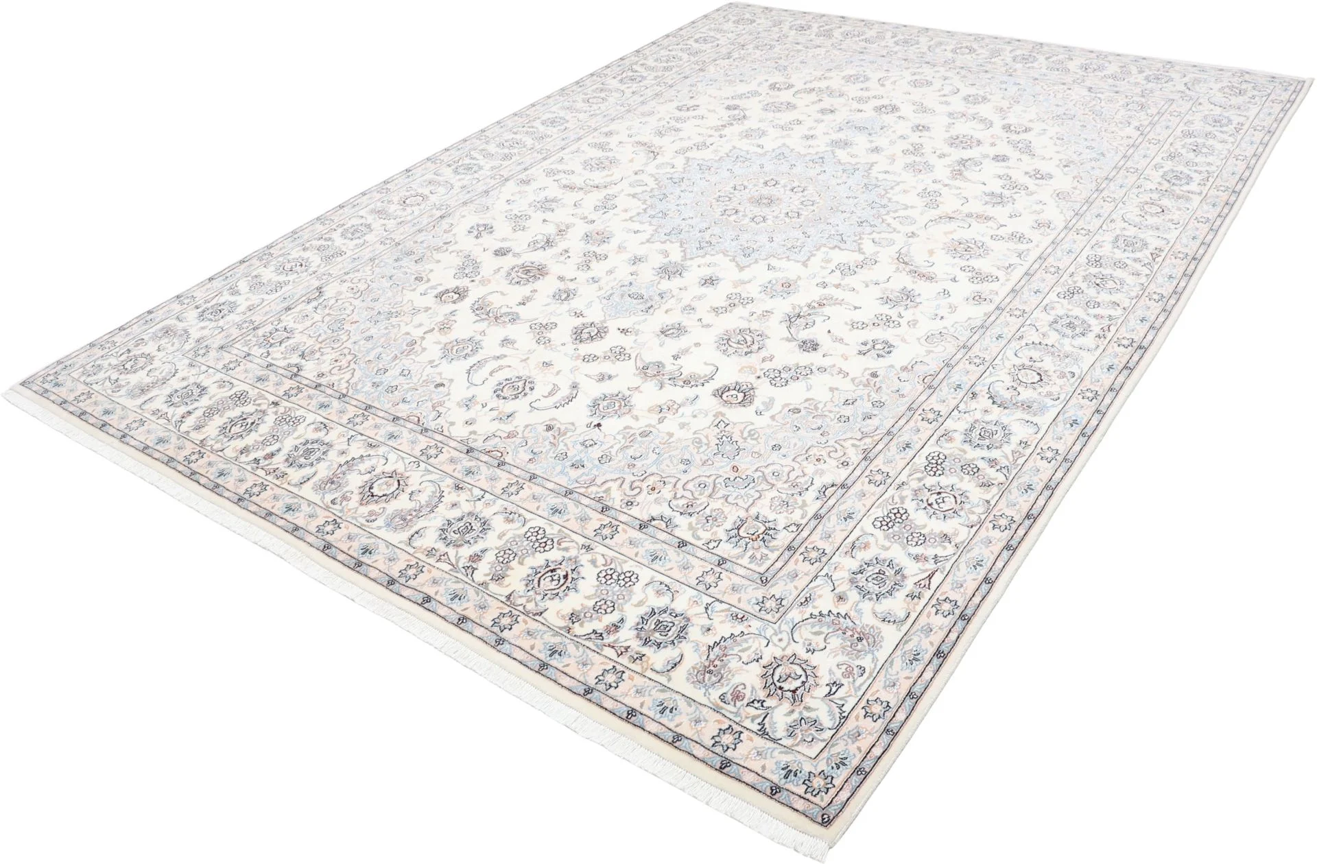 Wool & Silk Nain Persian Rug 255 × 366 cm, hand-knotted - Image 3