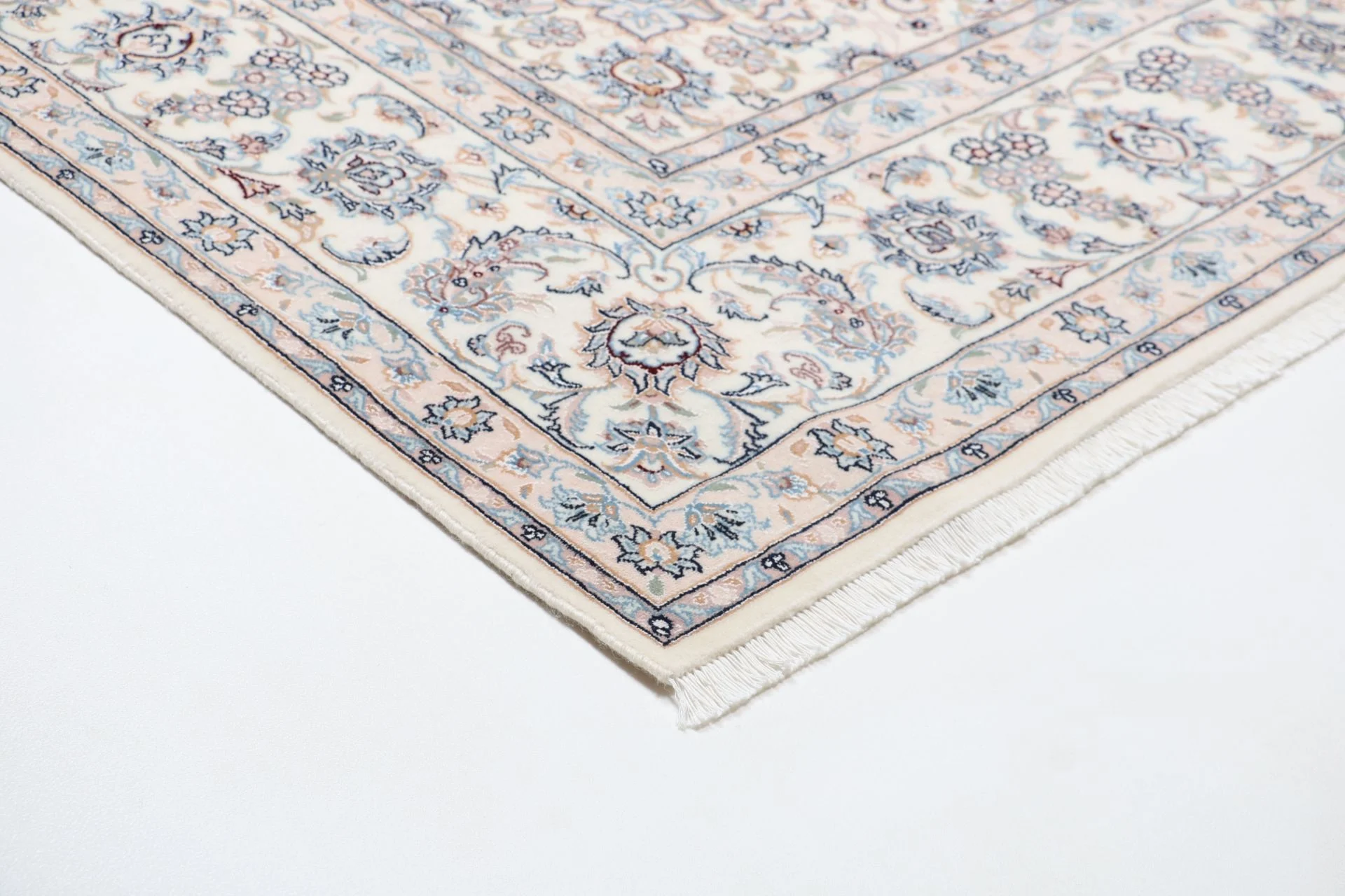 Wool & Silk Nain Persian Rug 255 × 366 cm, hand-knotted - Image 6