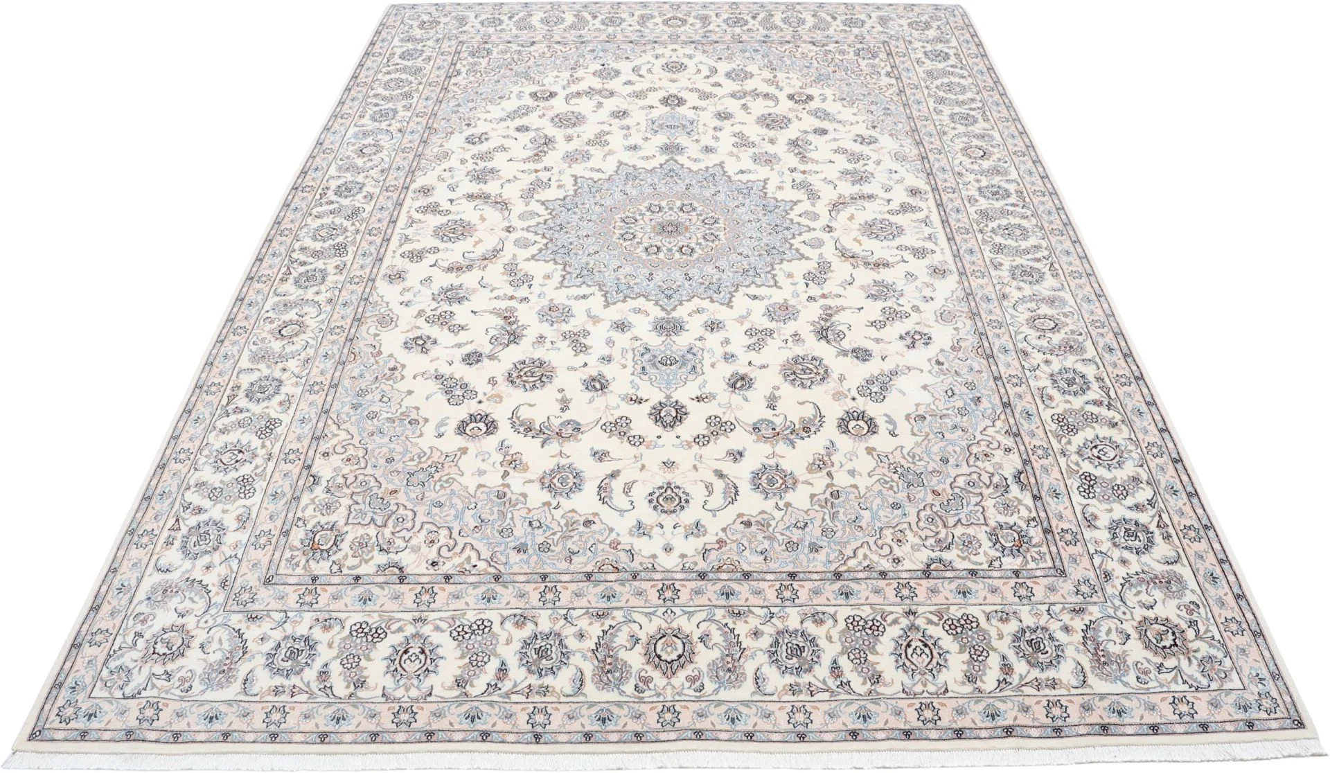 Wool & Silk Nain Persian Rug 255 × 366 cm, hand-knotted - Image 7