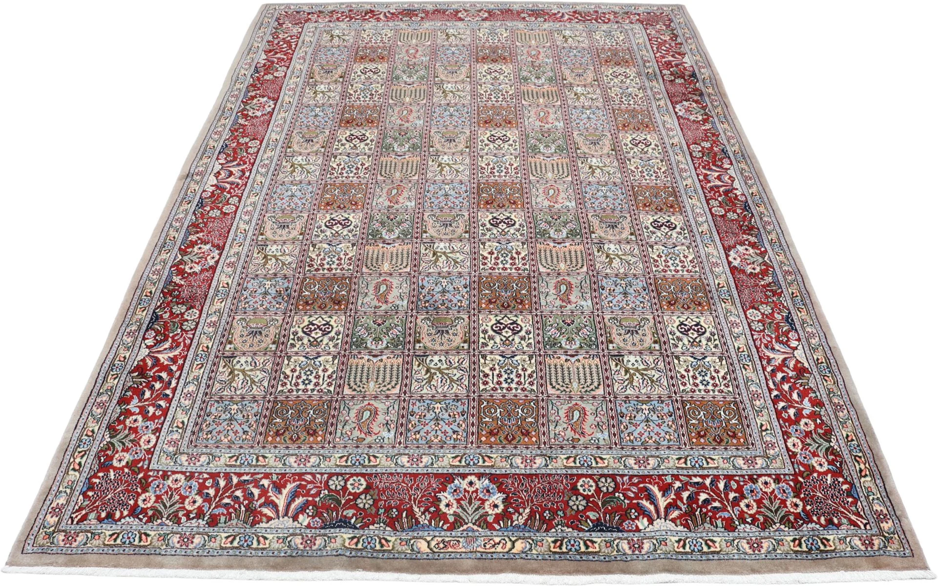 Alternative view of Wool & Silk Moud Persian Rug 210 × 300 cm, hand-knotted