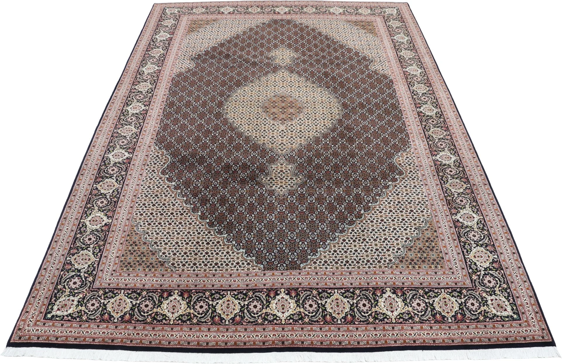 Alternative view of Hand-Knotted Tabriz Persian Rug, 200 × 303 cm, Wool & Silk
