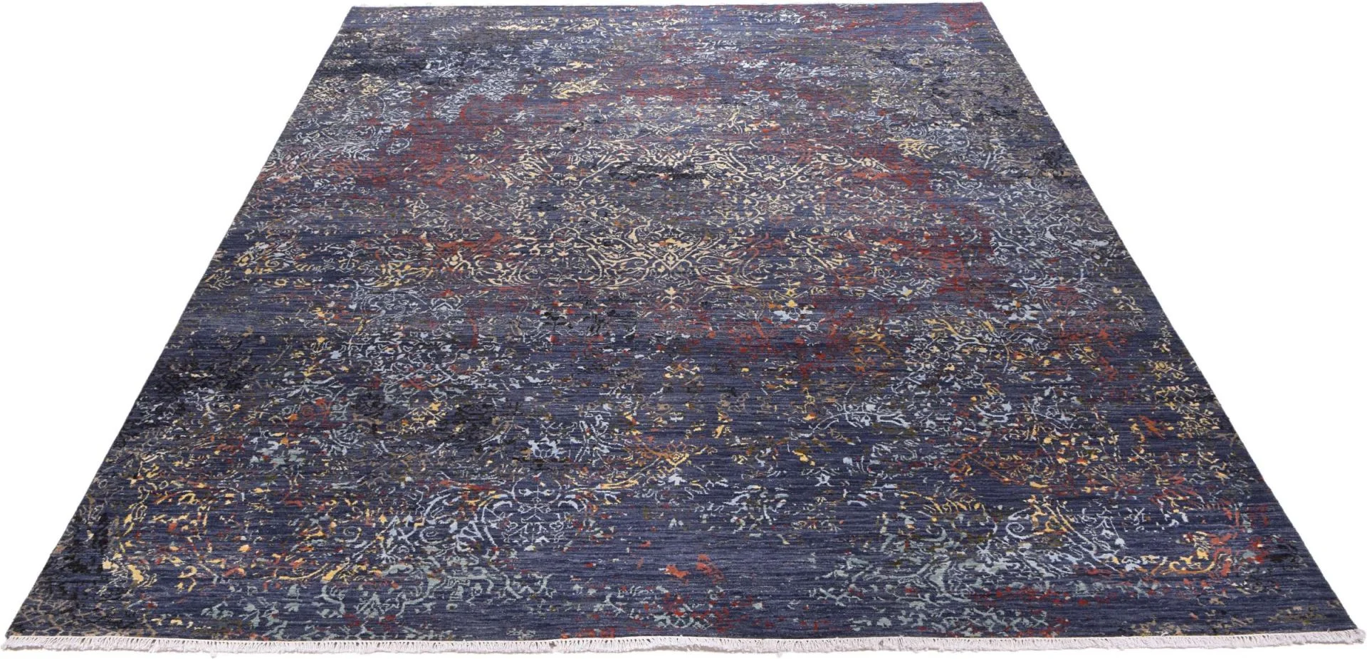 Alternative view of Hand-Knotted Indian Rug, 276 × 362 cm, Wool & Silk