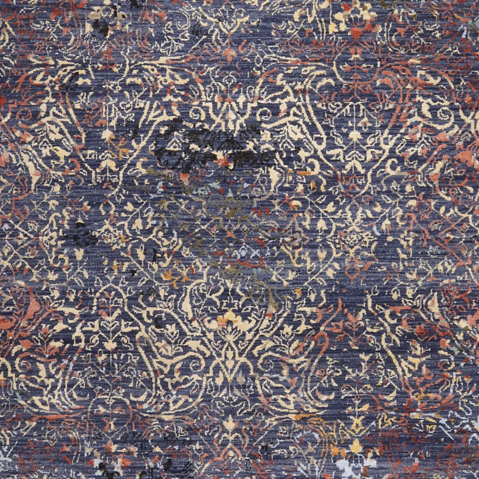 Hand-Knotted Indian Rug, 276 × 362 cm, Wool & Silk - Image 5