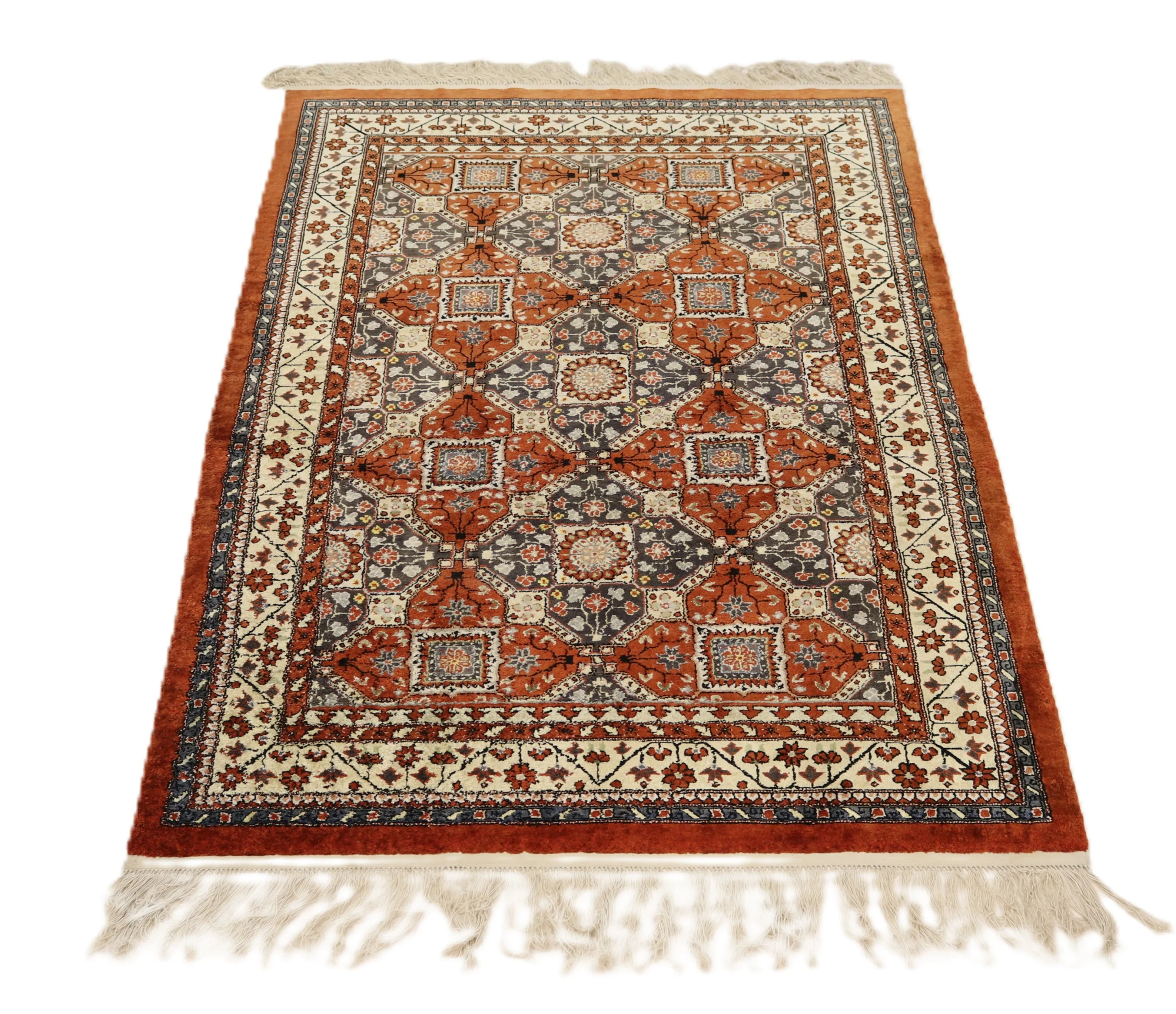 Alternative view of Hand-Knotted Persian Rug, 183 × 122 cm, Silk