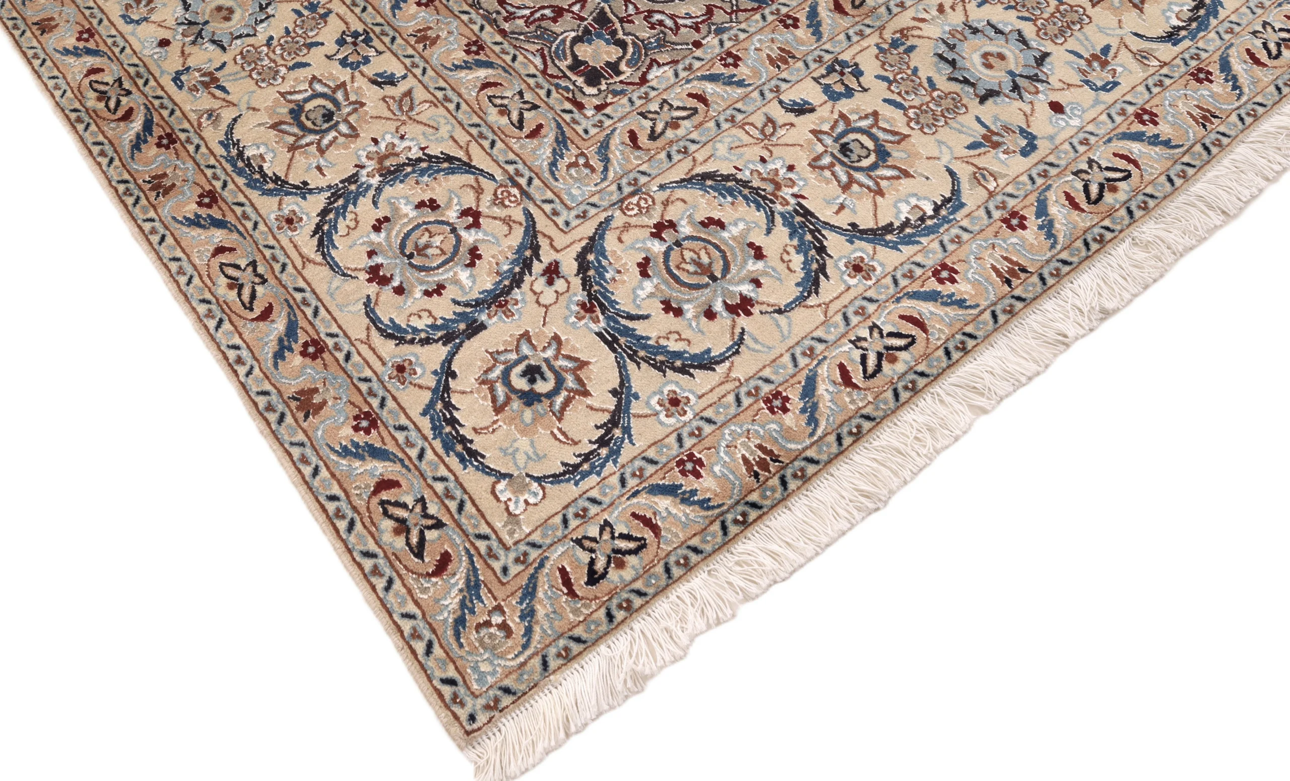 Hand-Knotted Nain Persian Rug, 305 × 205 cm, Wool & Silk - Image 10