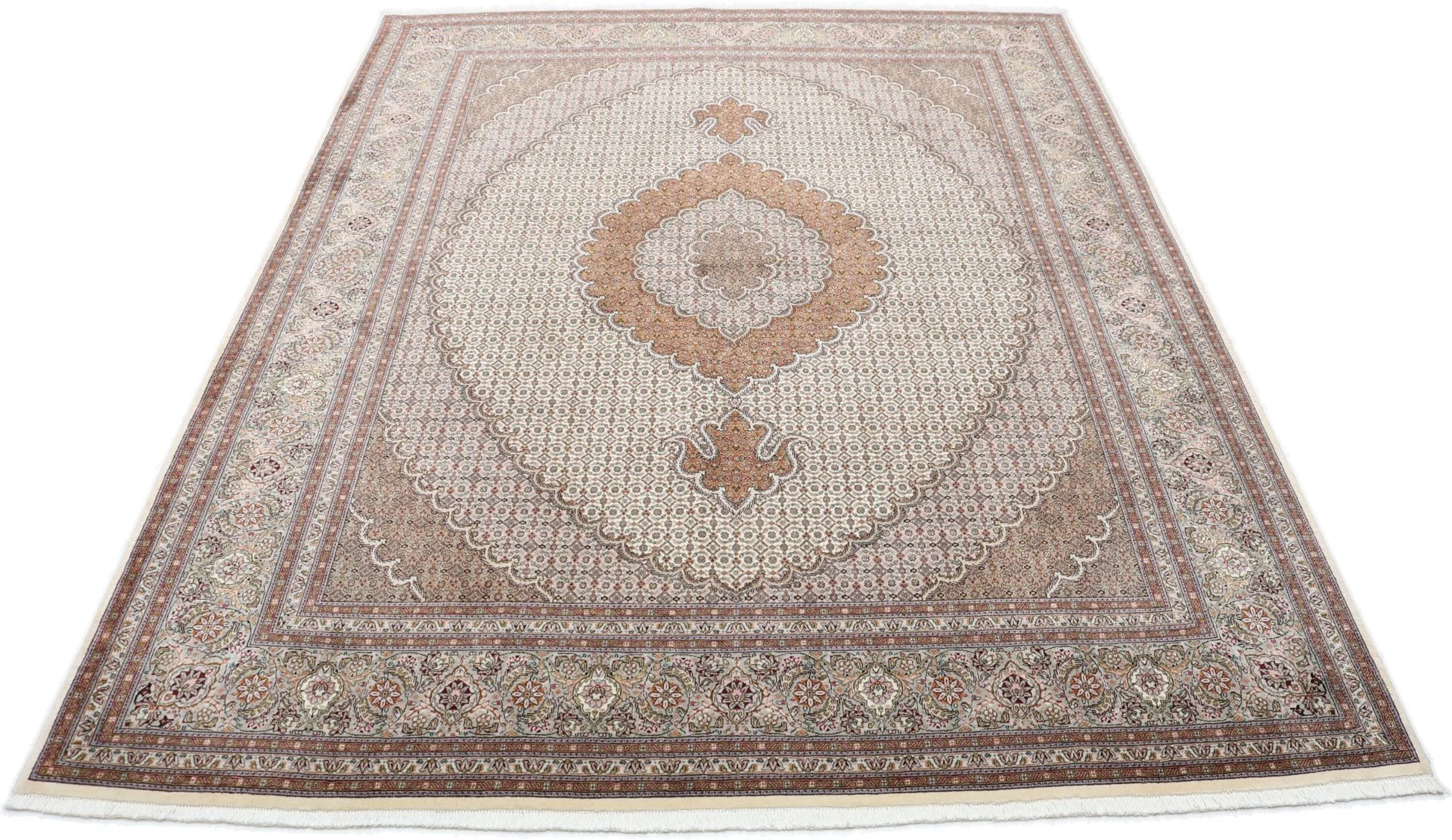 Alternative view of Tabriz Persian Rug 200 × 260 cm in Wool & Silk, hand-knotted