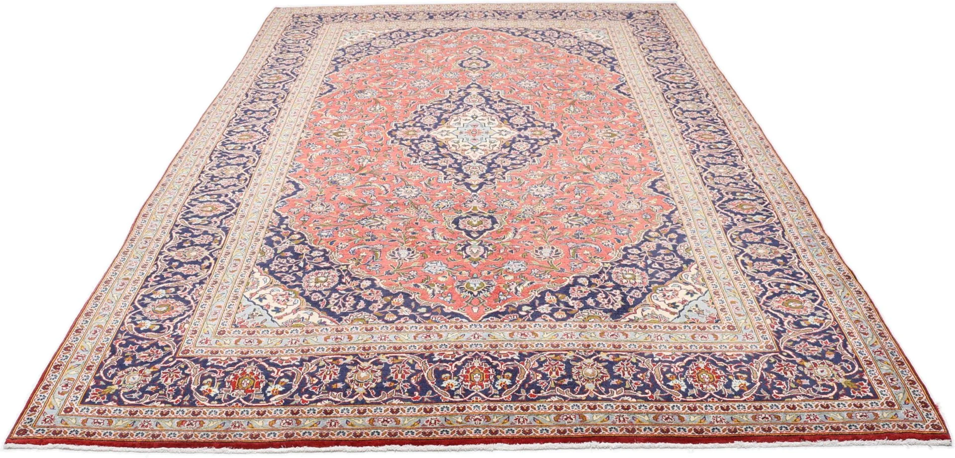 Alternative view of Hand-Knotted Kashan Persian Rug, 255 × 360 cm, Wool