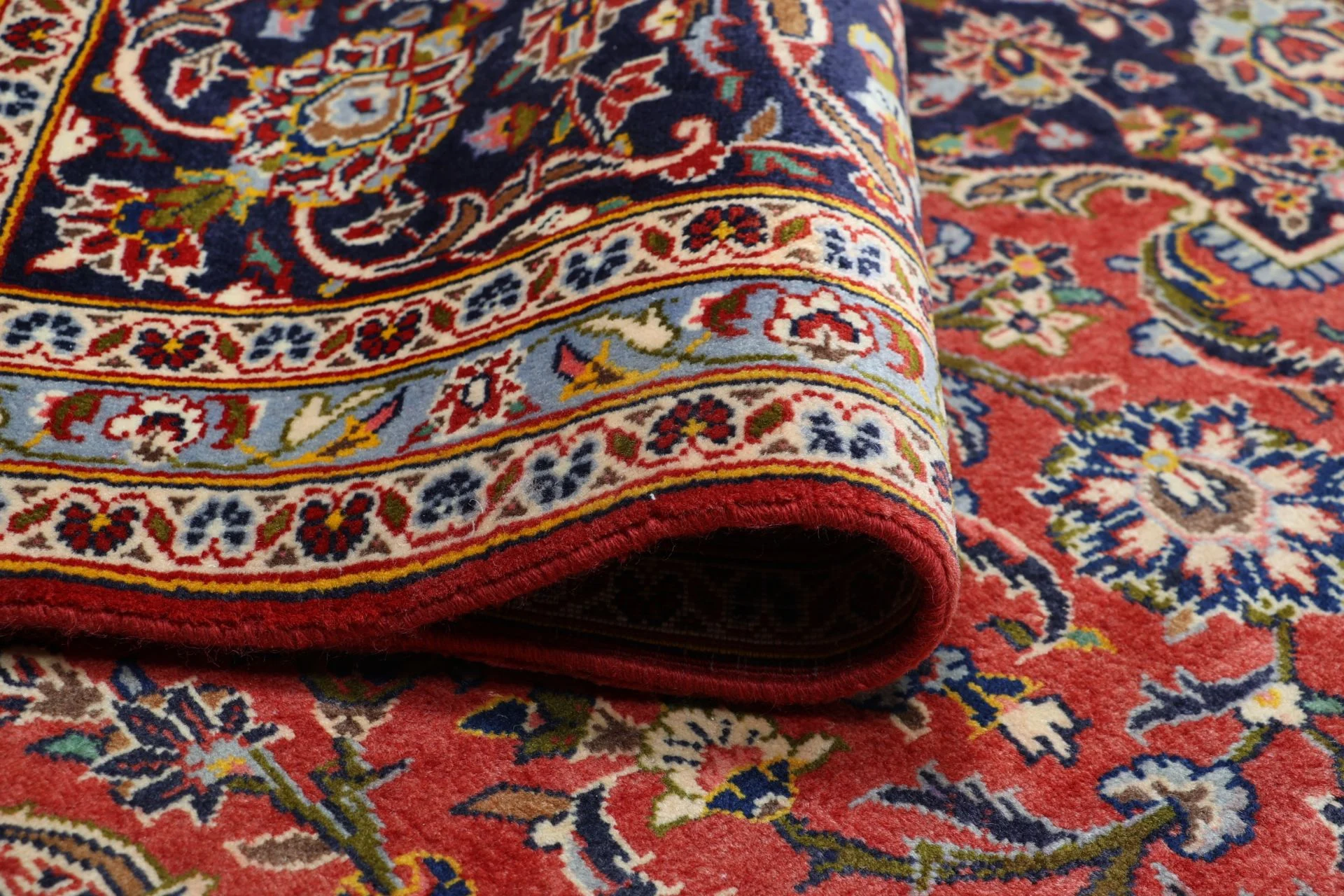 Hand-Knotted Kashan Persian Rug, 255 × 360 cm, Wool - Image 10
