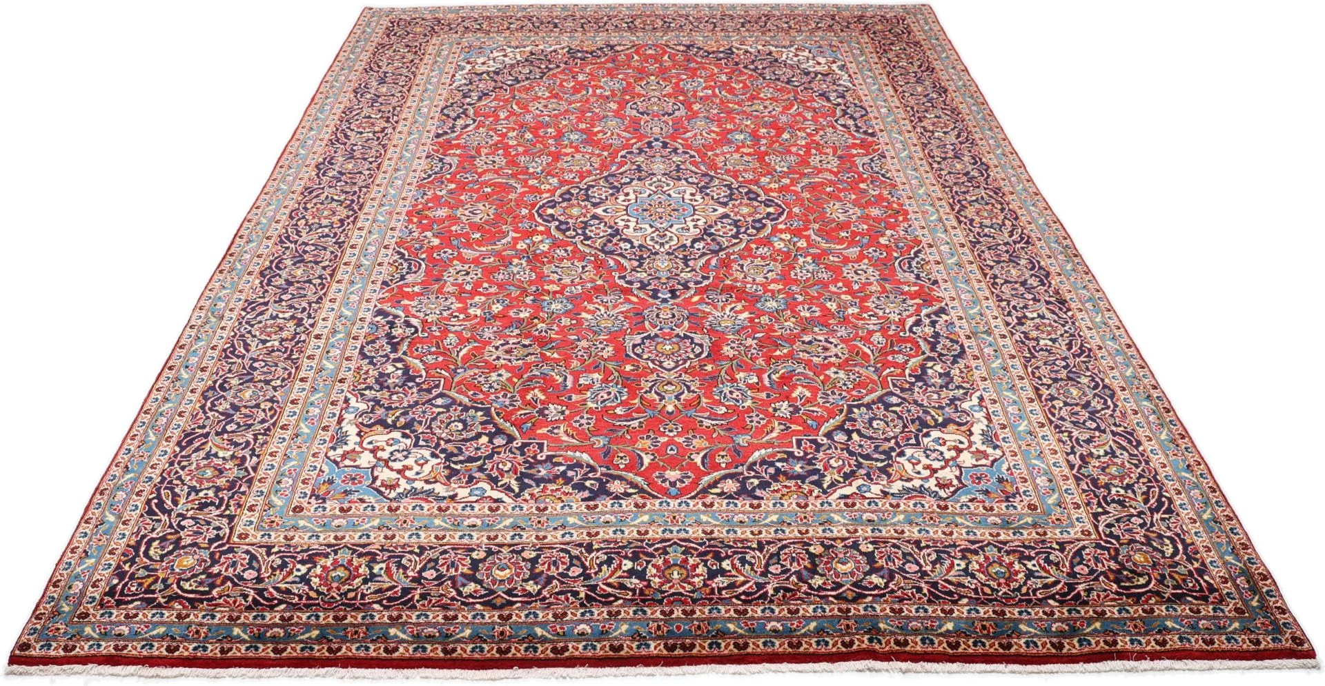 Alternative view of Hand-Knotted Kashan Persian Rug, 247 × 360 cm, Wool