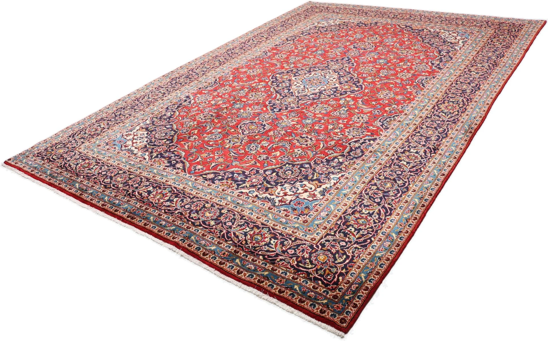 Hand-Knotted Kashan Persian Rug, 247 × 360 cm, Wool - Image 3