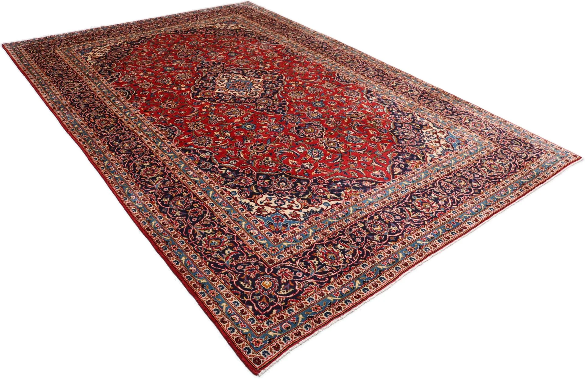 Hand-Knotted Kashan Persian Rug, 247 × 360 cm, Wool - Image 4