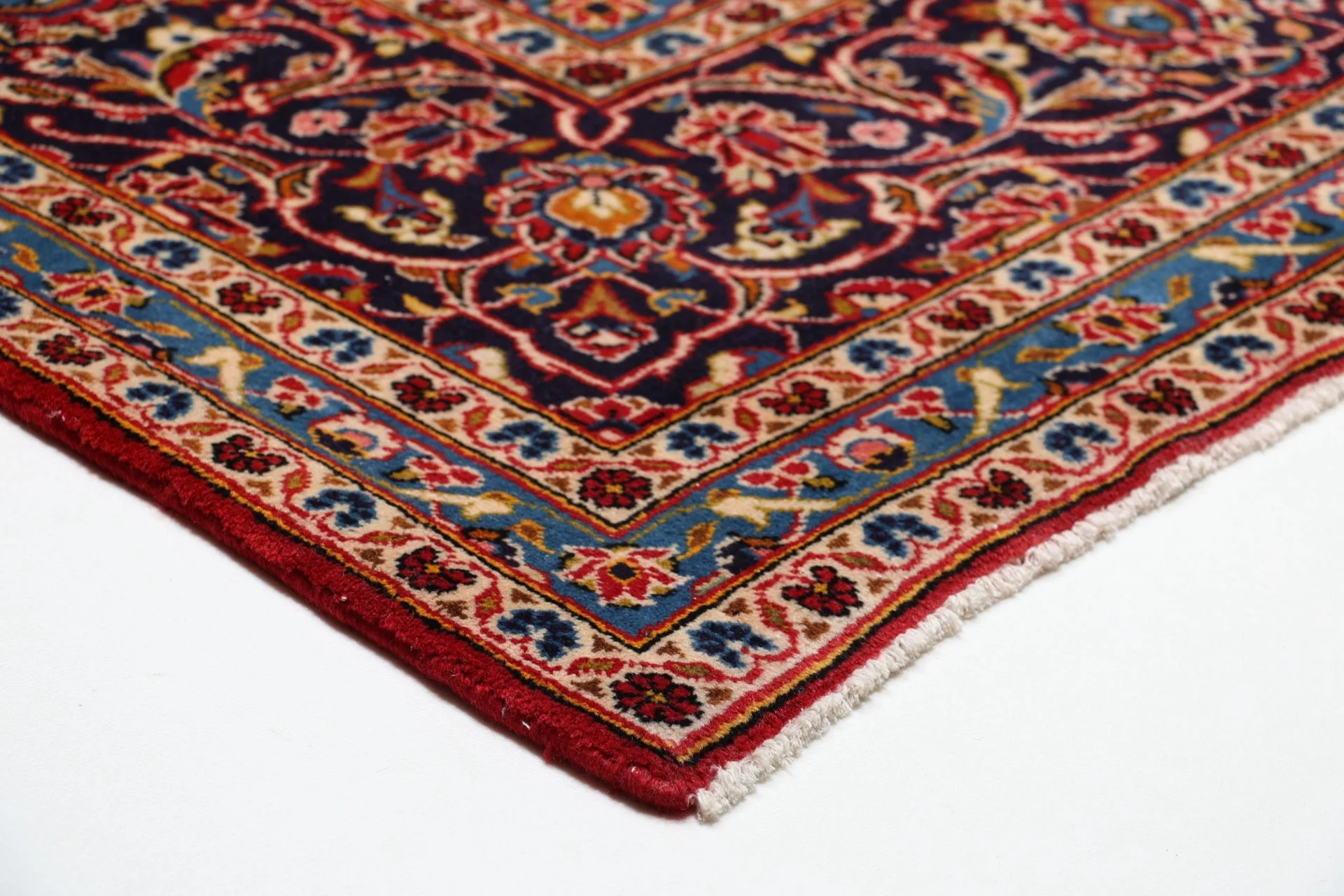 Hand-Knotted Kashan Persian Rug, 247 × 360 cm, Wool - Image 6