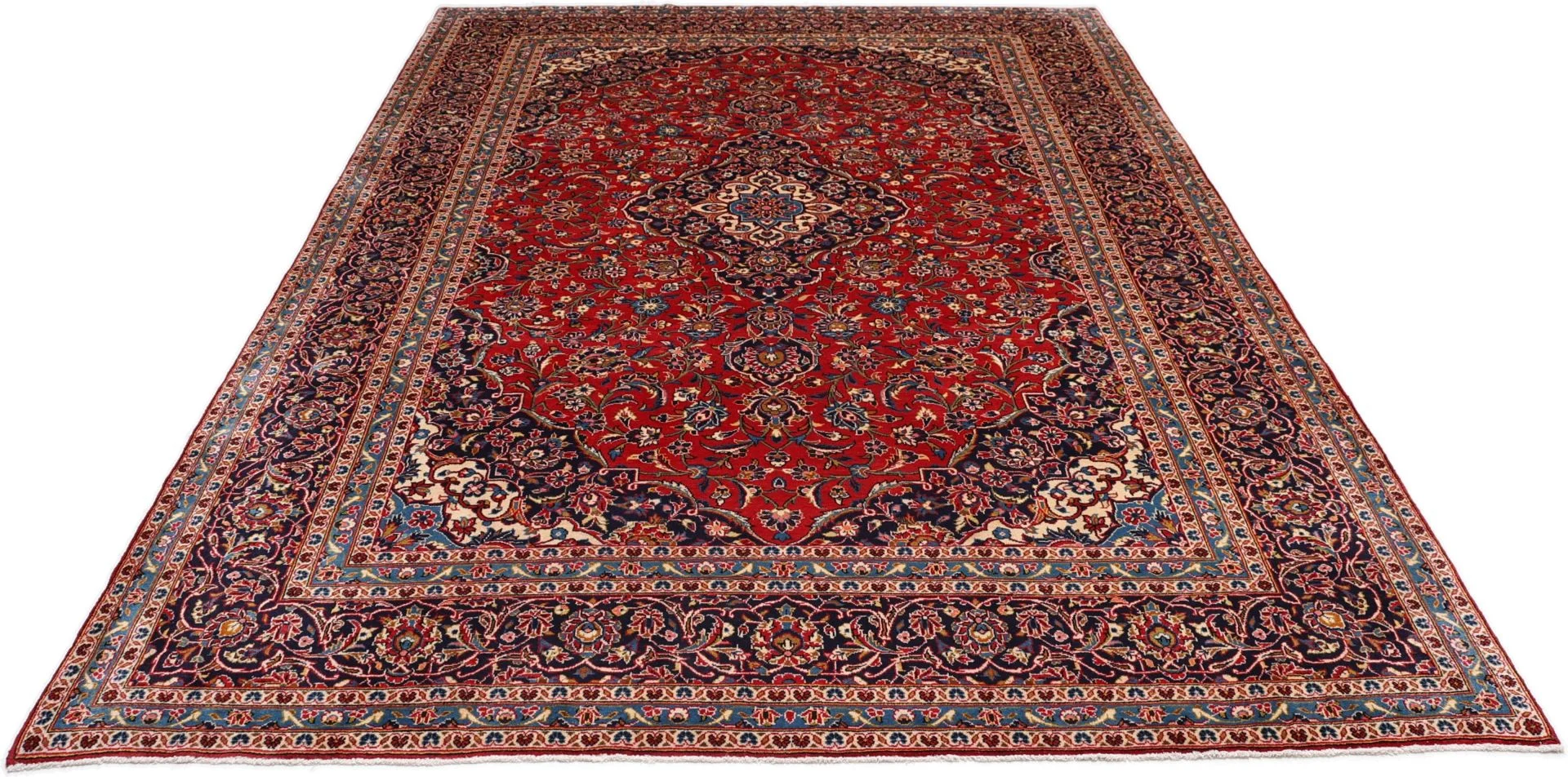 Hand-Knotted Kashan Persian Rug, 247 × 360 cm, Wool - Image 7