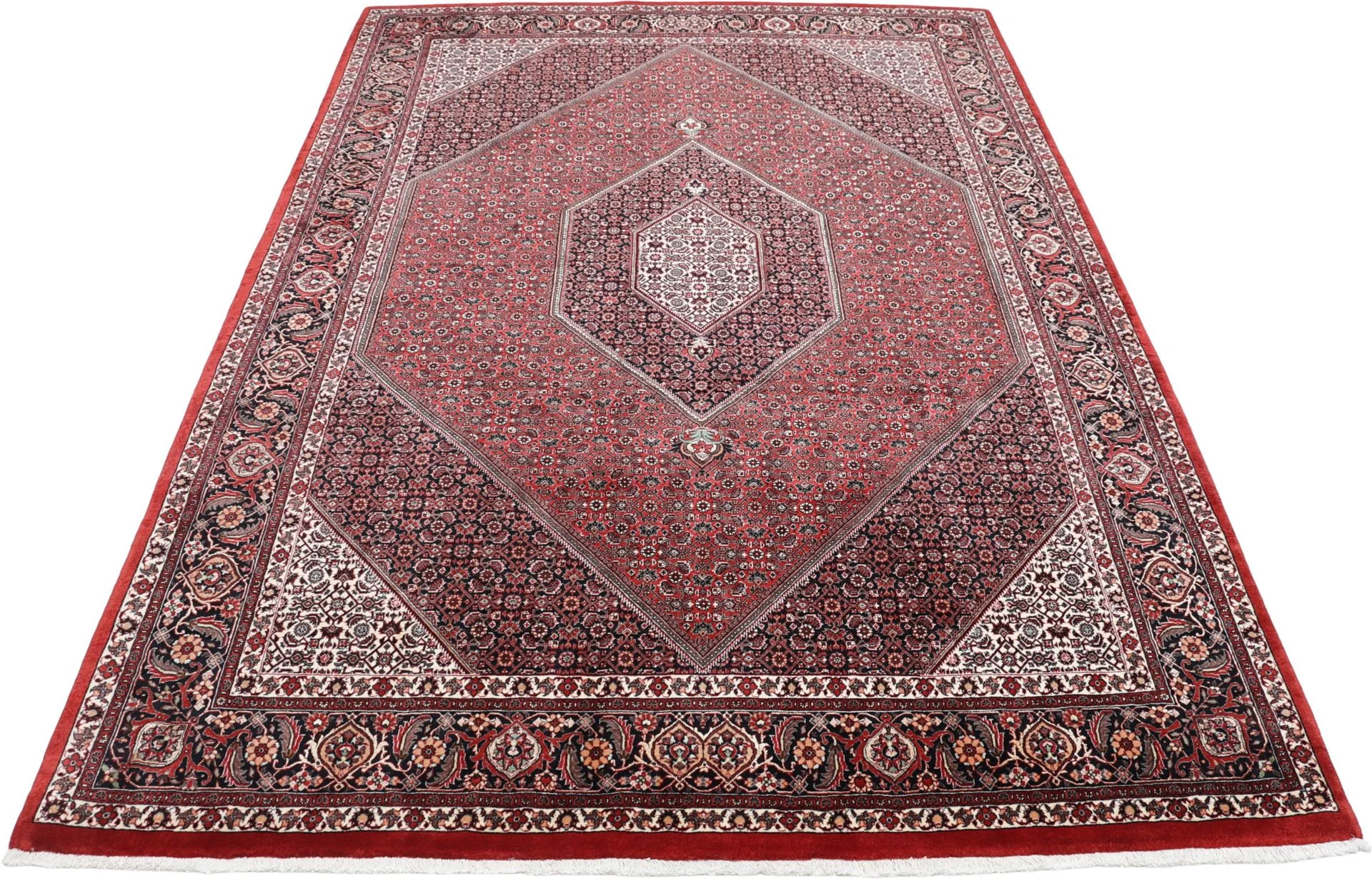 Alternative view of Hand-Knotted Bijar Persian Rug, 203 × 295 cm, Wool & Silk