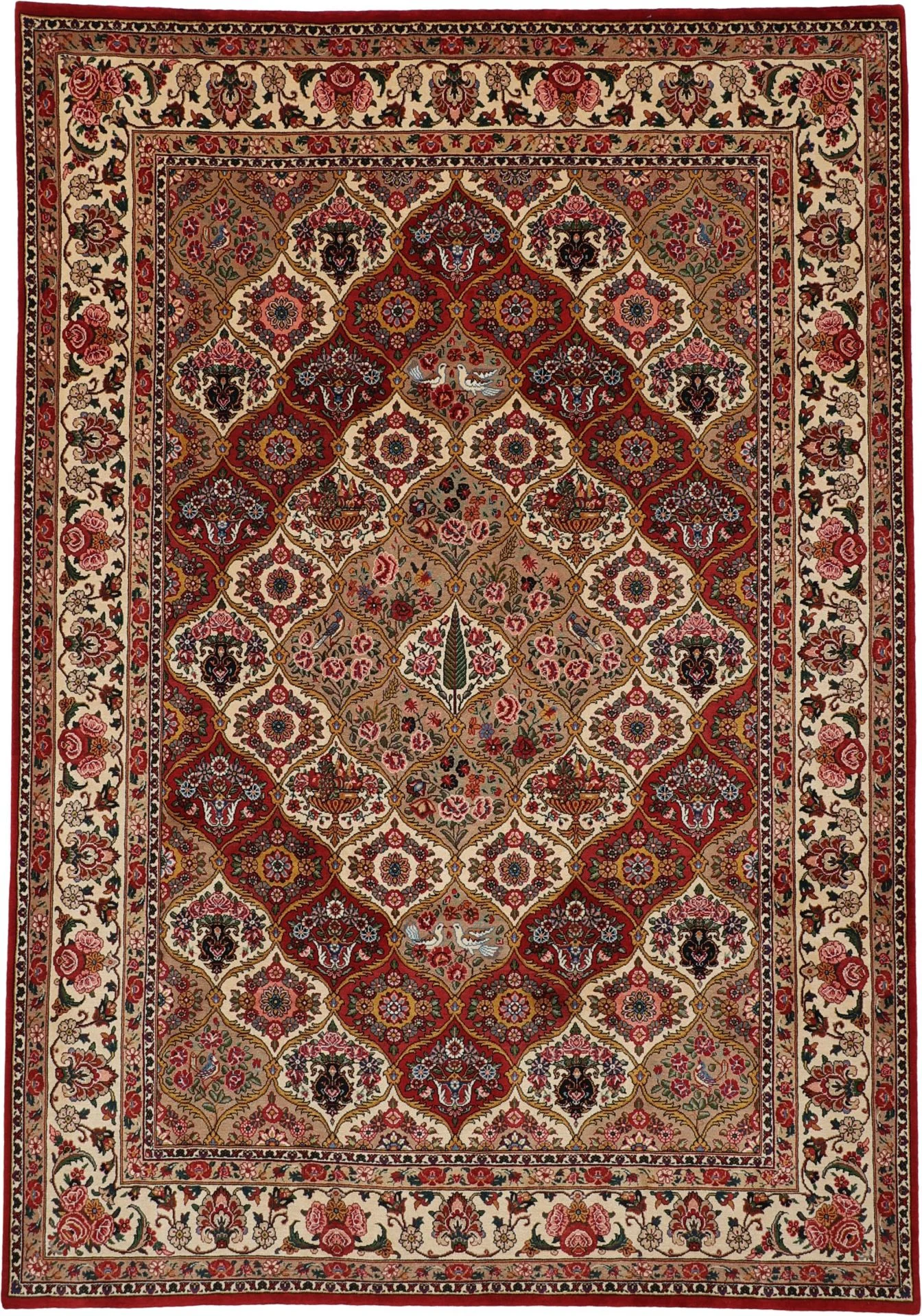Hand-Knotted Bakhtiari Persian Rug, 218 × 312 cm, Wool