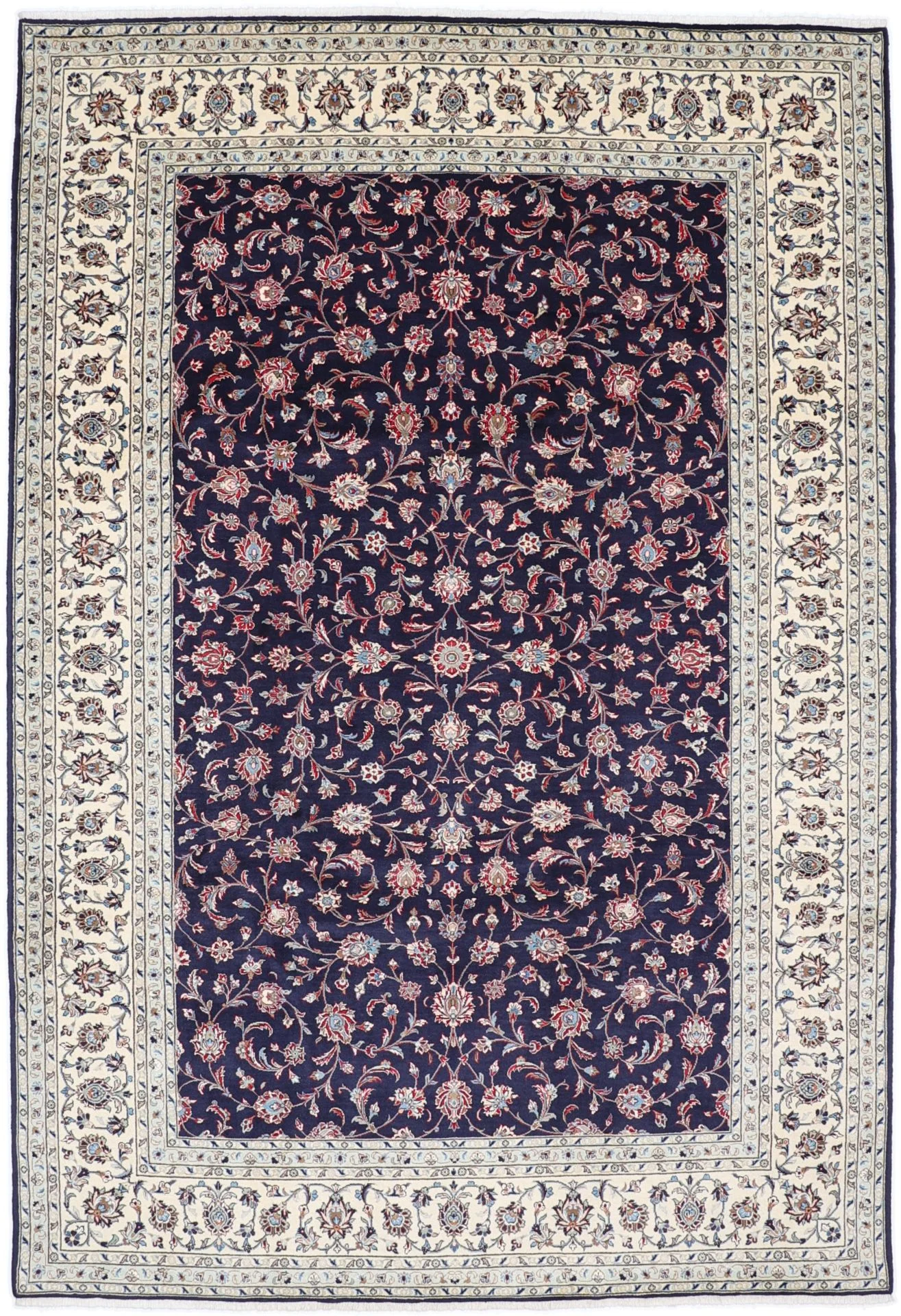 Wool & Silk Kashan Persian Rug 244 × 354 cm, hand-knotted