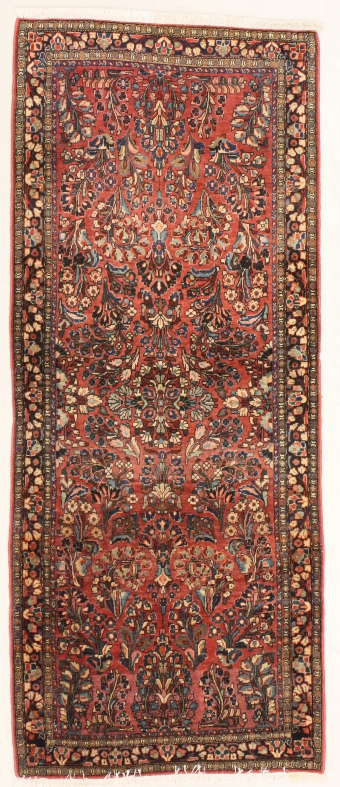 Sarouk Persian Rug 80 × 193 cm in Wool, hand-knotted
