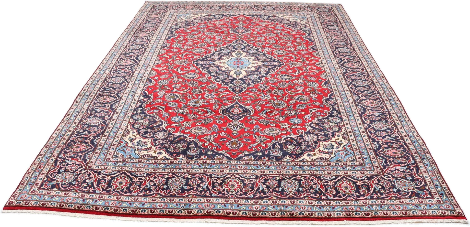 Alternative view of Hand-Knotted Kashan Persian Rug, 245 × 350 cm, Wool