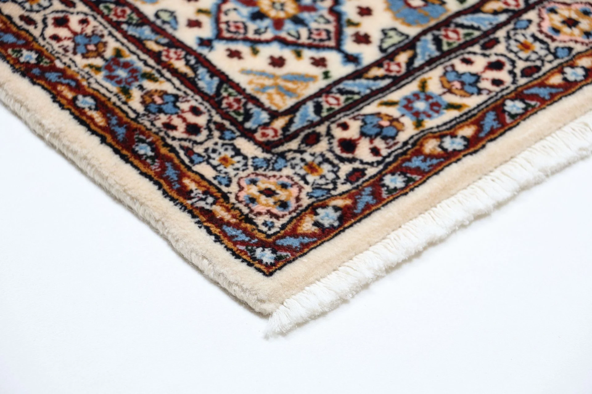 Hand-Knotted Moud Persian Rug, 195 × 255 cm, Wool - Image 6