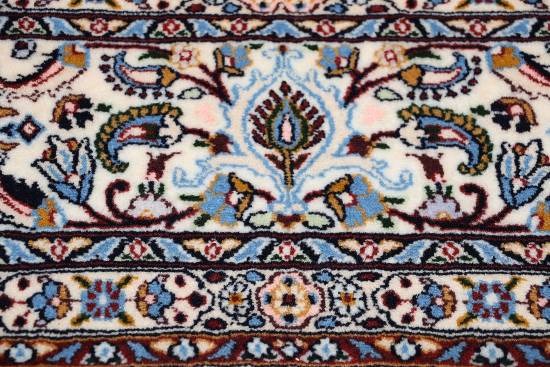 Hand-Knotted Moud Persian Rug, 195 × 255 cm, Wool - Image 7