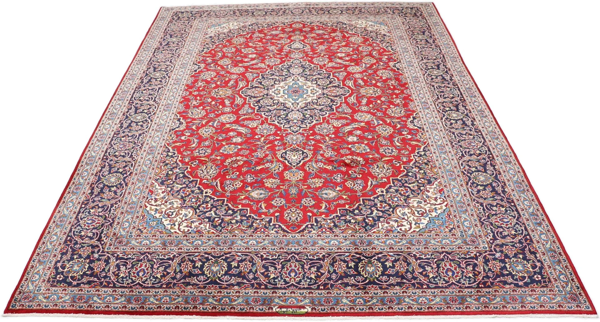 Alternative view of Kashan Persian Rug 245 × 340 cm in Wool, hand-knotted