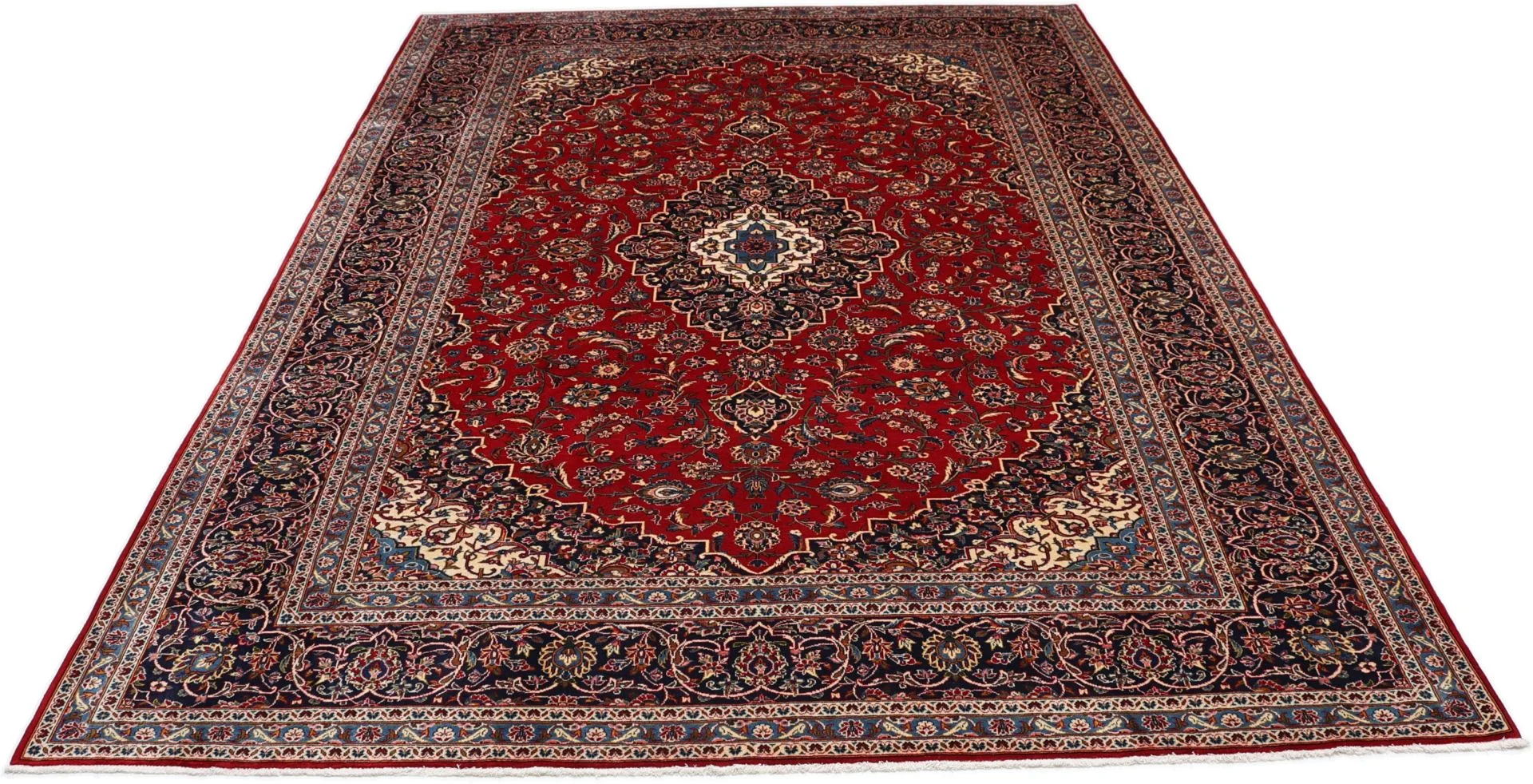 Kashan Persian Rug 245 × 340 cm in Wool, hand-knotted - Image 7