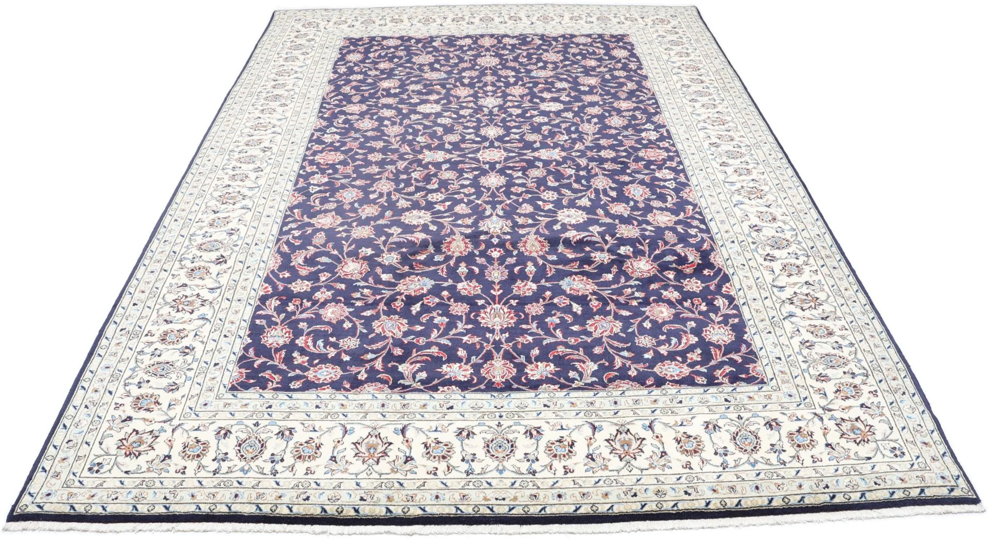 Alternative view of Wool & Silk Kashan Persian Rug 244 × 354 cm, hand-knotted