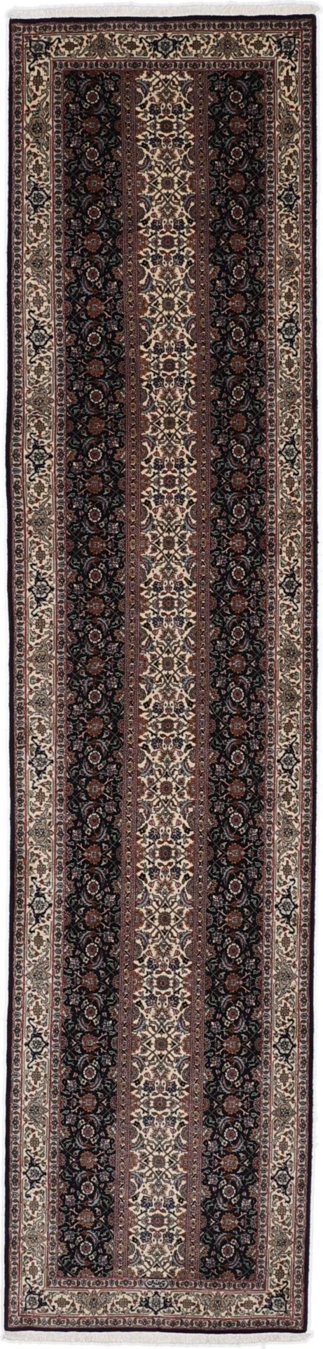 Tabriz Persian Rug 79 × 345 cm in Wool & Silk, hand-knotted