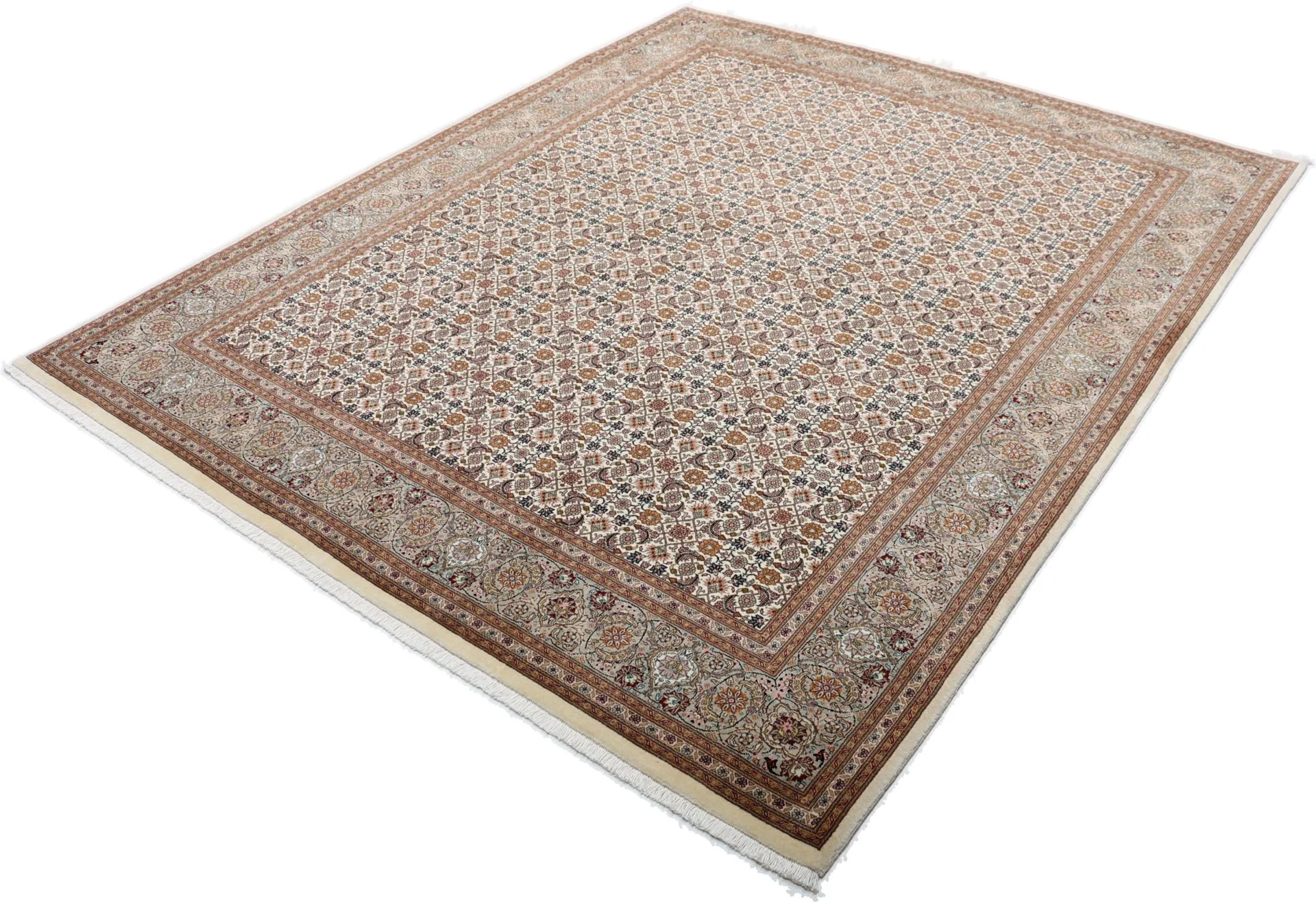 Wool & Silk Tabriz Persian Rug 202 × 246 cm, hand-knotted - Image 3