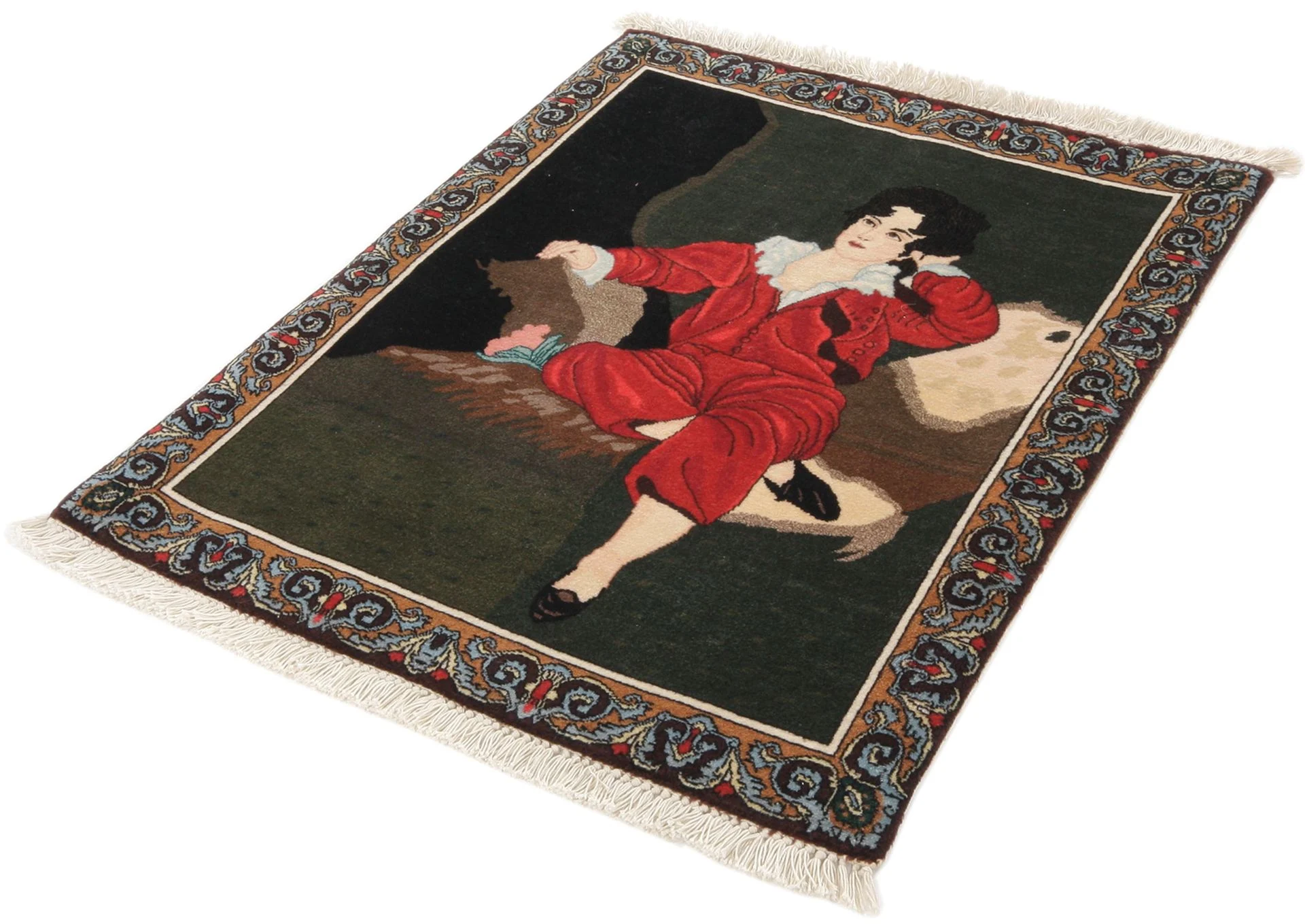 Alternative view of Tabriz Persian Rug 64 × 79 cm in Wool, hand-knotted