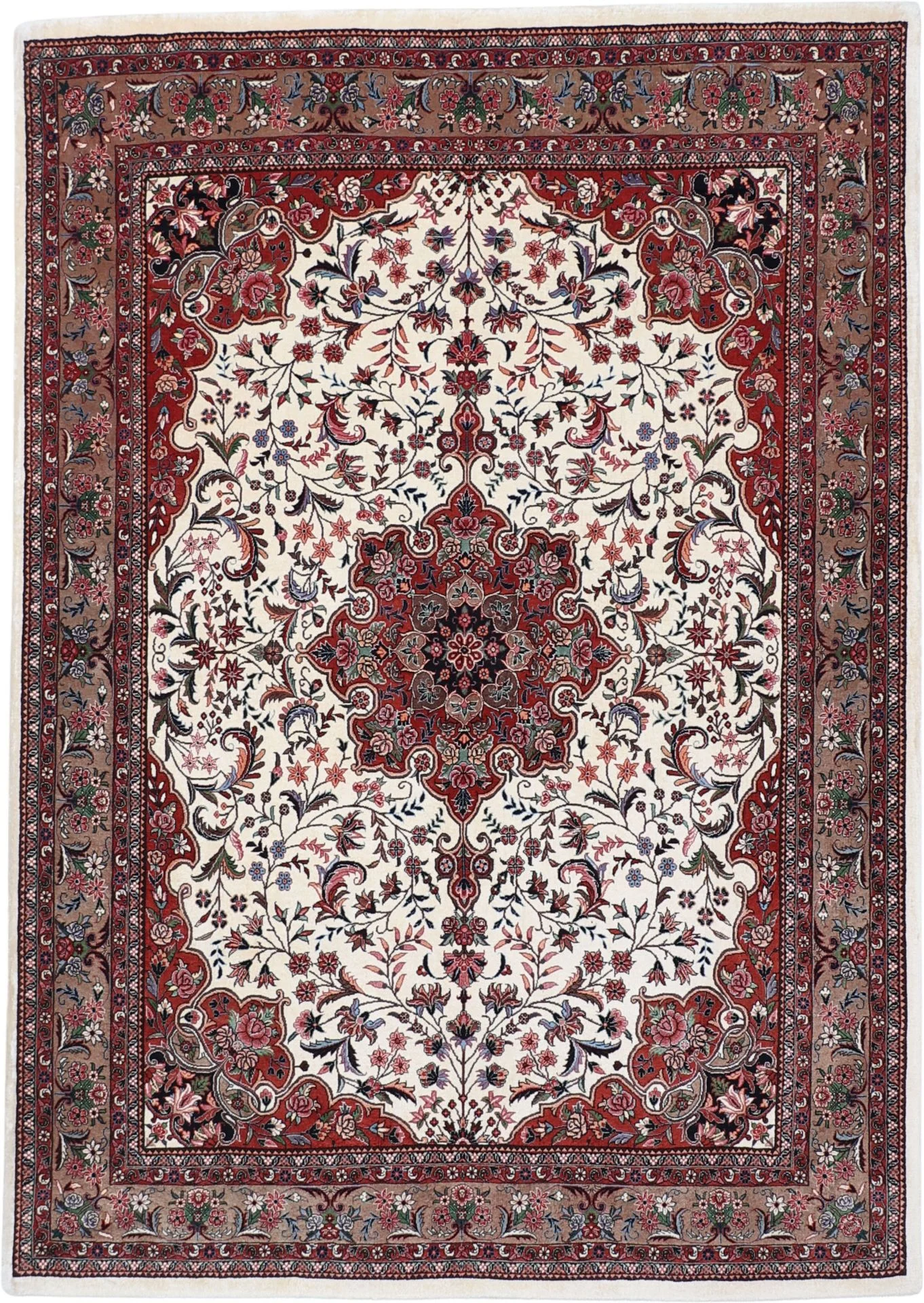 Hand-Knotted Bijar Persian Rug, 175 × 248 cm, Wool & Silk