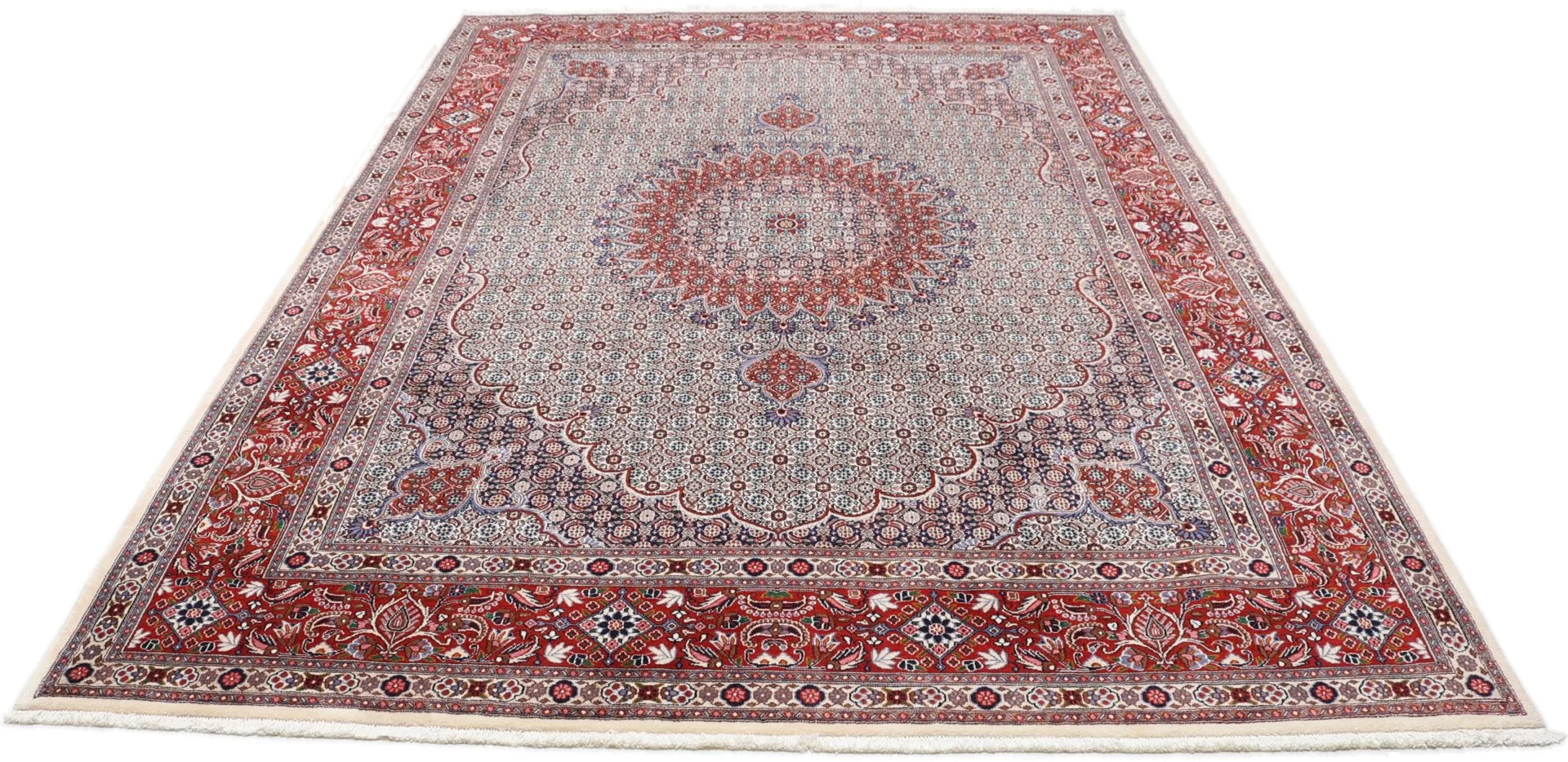 Alternative view of Moud Persian Rug 252 × 350 cm in Wool, hand-knotted