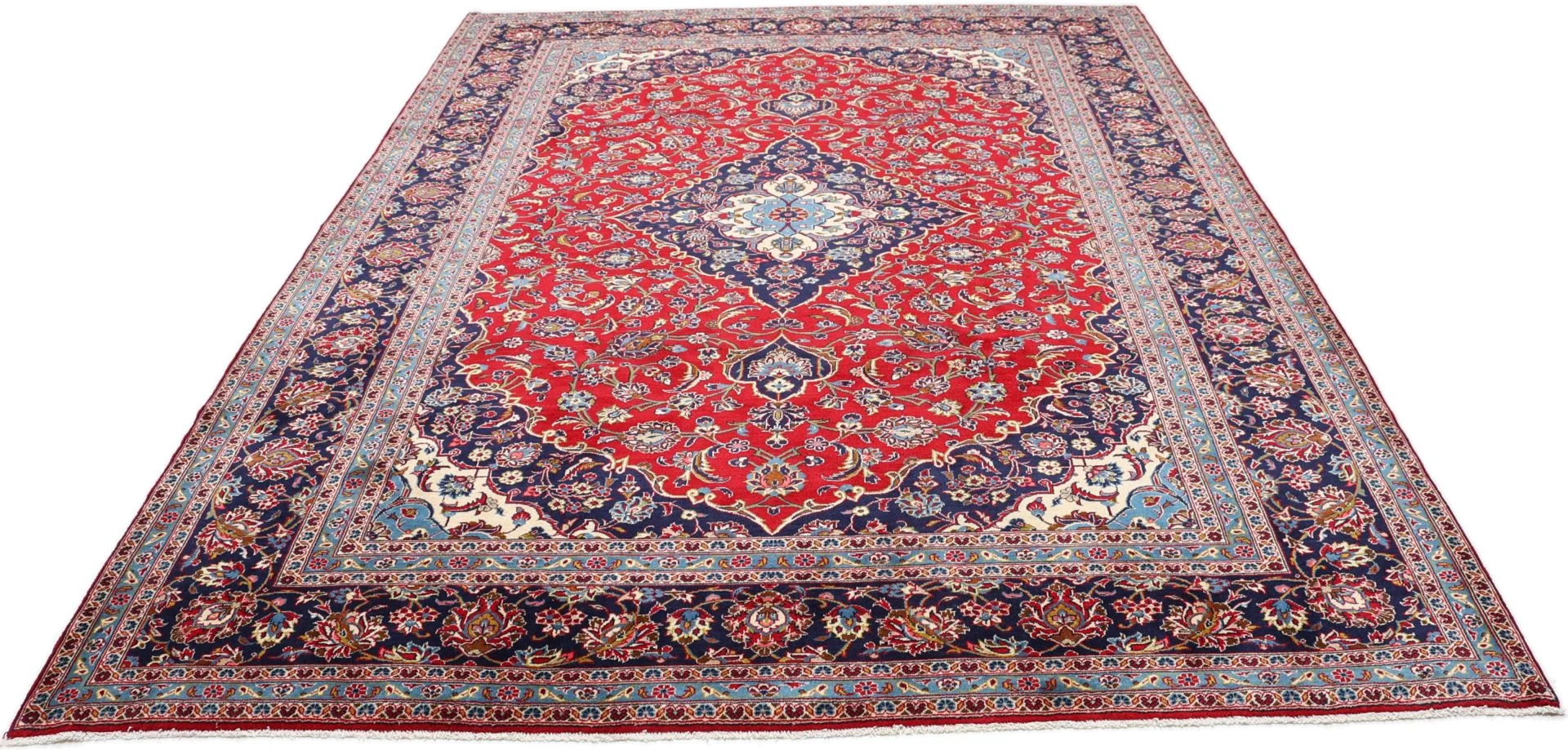Alternative view of Hand-Knotted Kashan Persian Rug, 252 × 345 cm, Wool