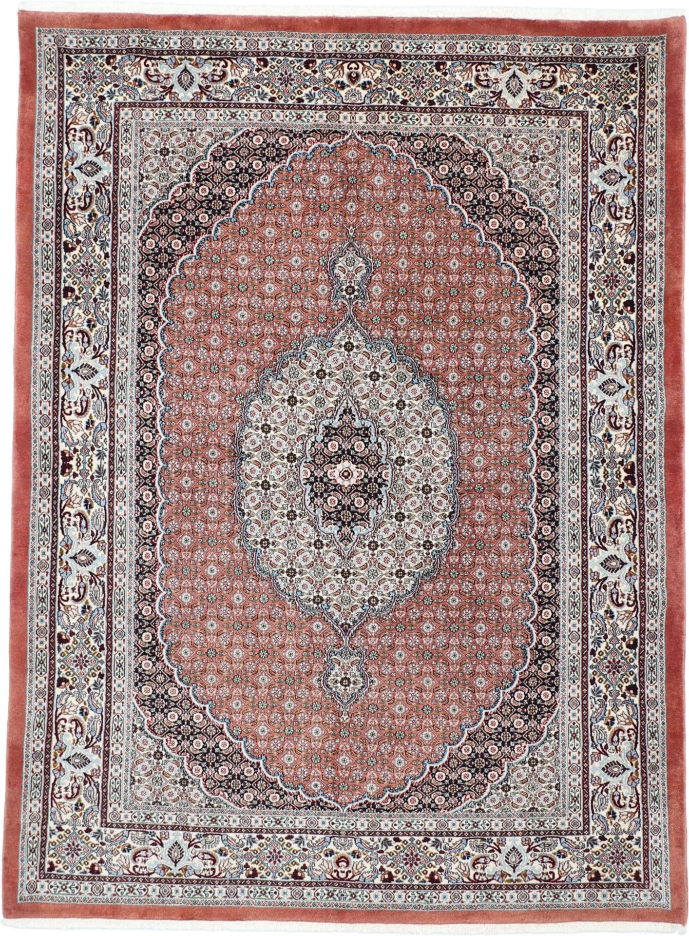 Moud Persian Rug 178 × 235 cm in Wool & Silk, hand-knotted