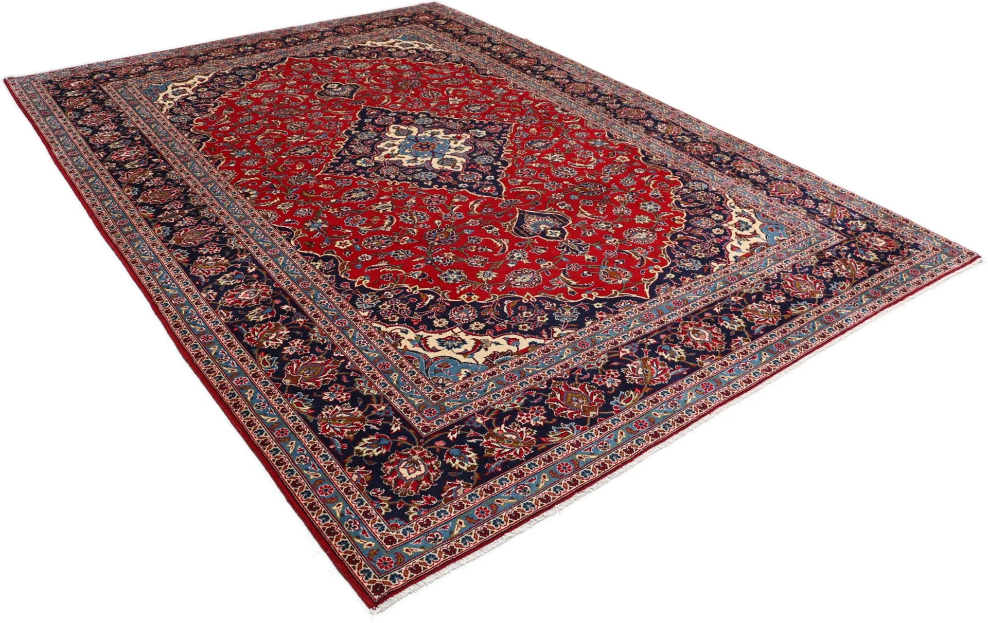 Hand-Knotted Kashan Persian Rug, 252 × 345 cm, Wool - Image 4